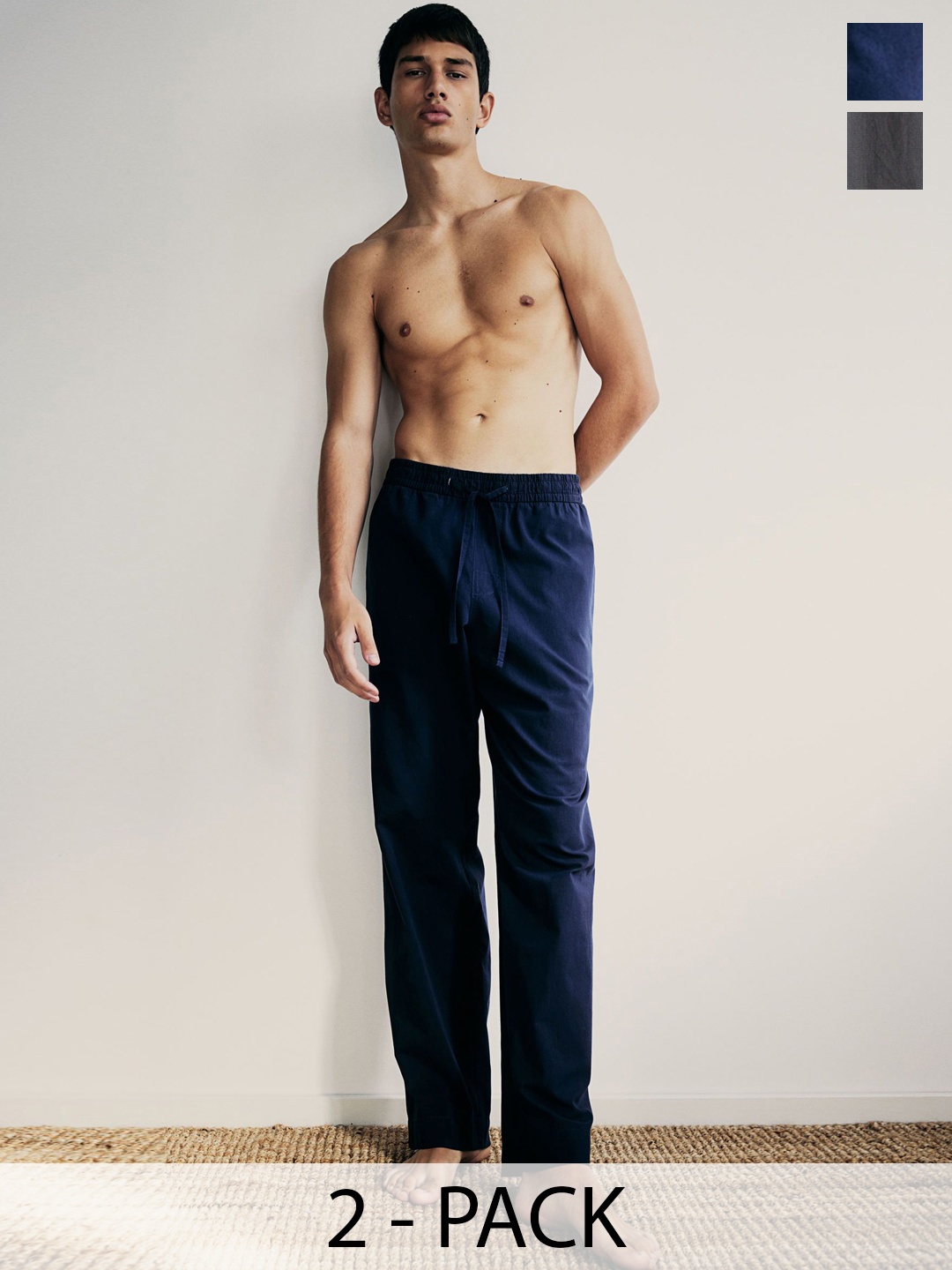 

H&M 2-Pcs Mid Rise Lounge Pants, Blue