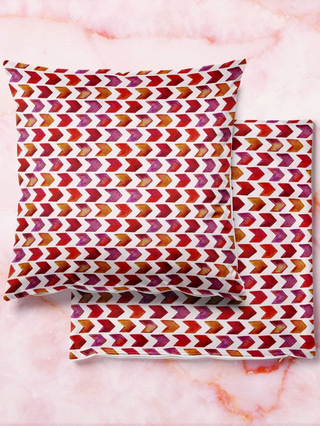 

ArtzFolio Multicoloured Set of 2 Square Cushion Covers, Multi