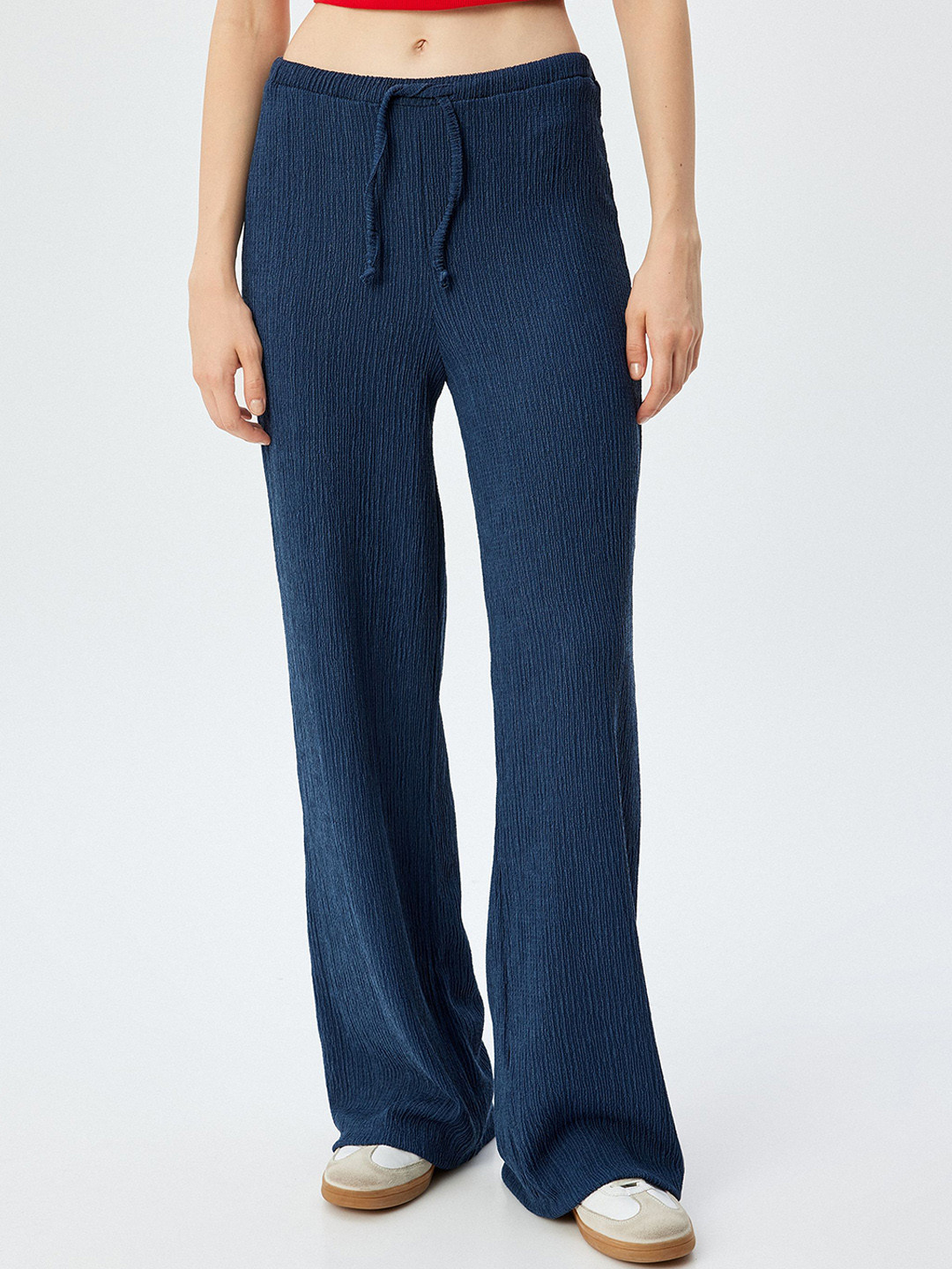 

Koton Women Straight Fit Trousers, Navy blue