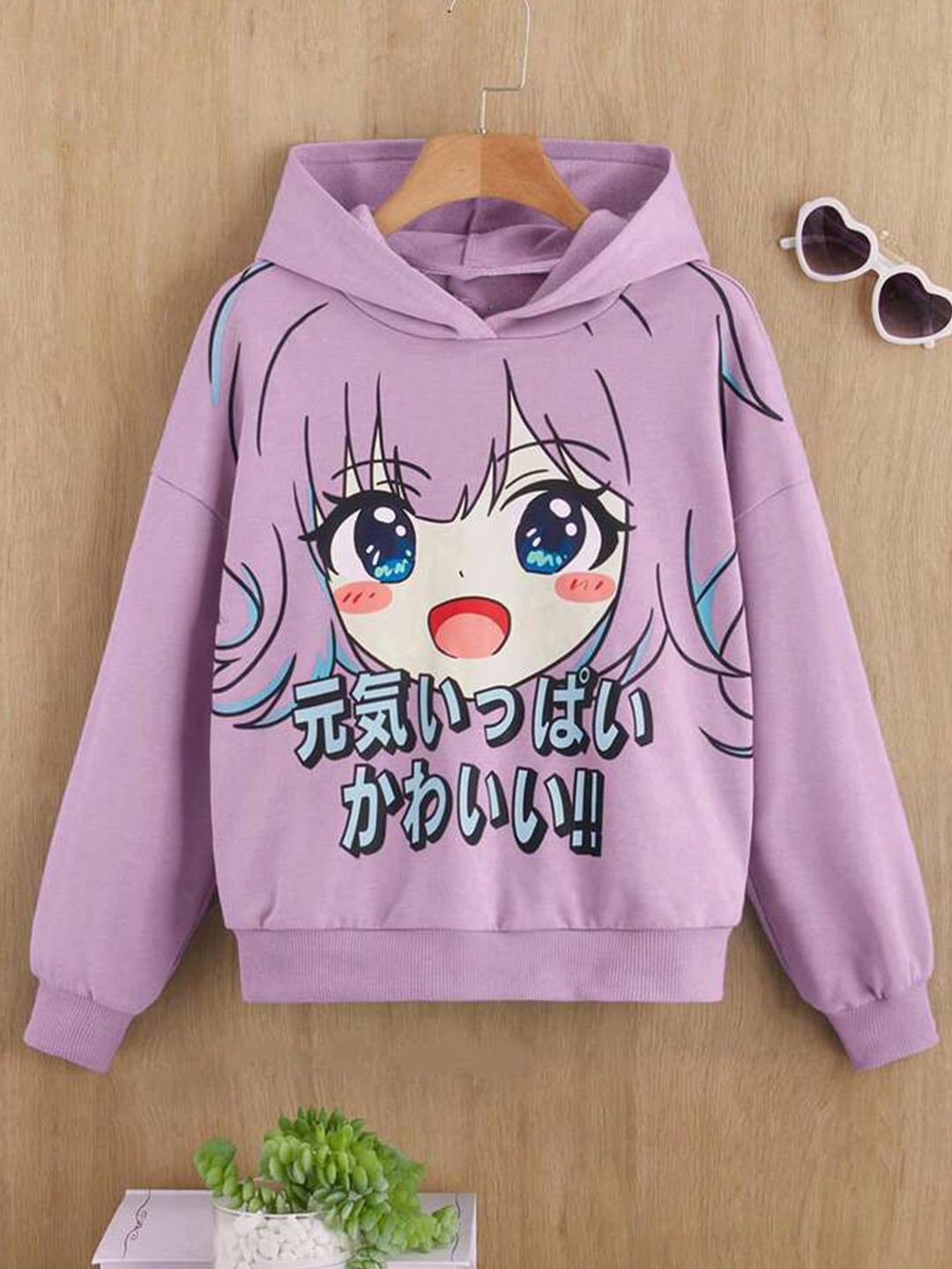 

TABADTOD Kids Printed Dry Fit Hooded Long Sleeves Pullover Sweatshirt, Lavender