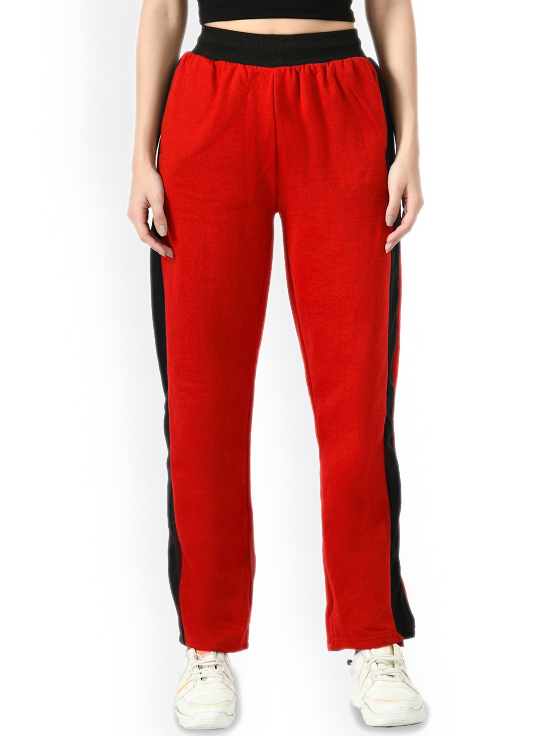 

BAESD Women Mid-Rise Track Pants, Red