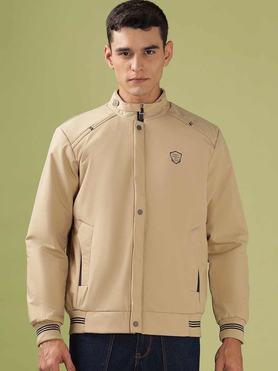 

Dollar Men Lightweight Bomber Jacket, Beige