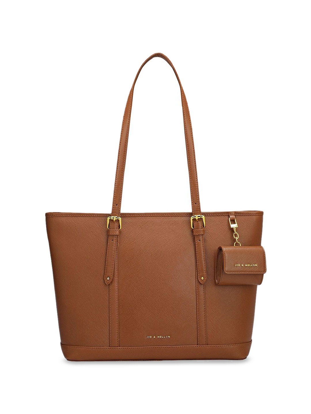 

Joe & Mellon Textured Leather Shopper Tote Bag, Brown