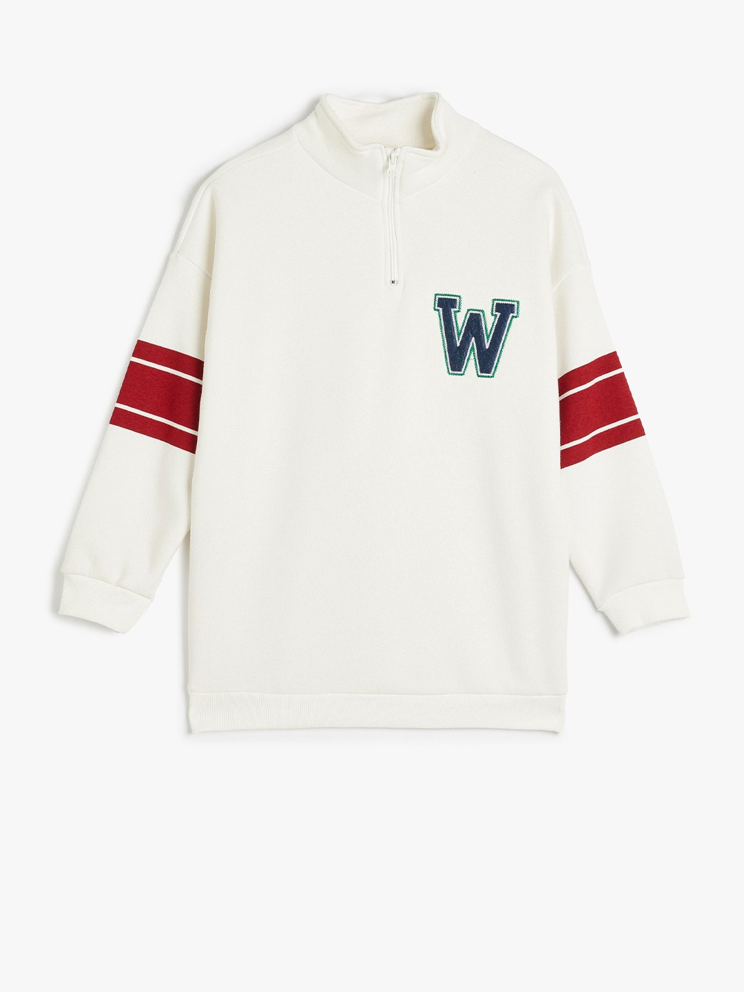 

Koton Boys Mock Collar Sweatshirt, Beige