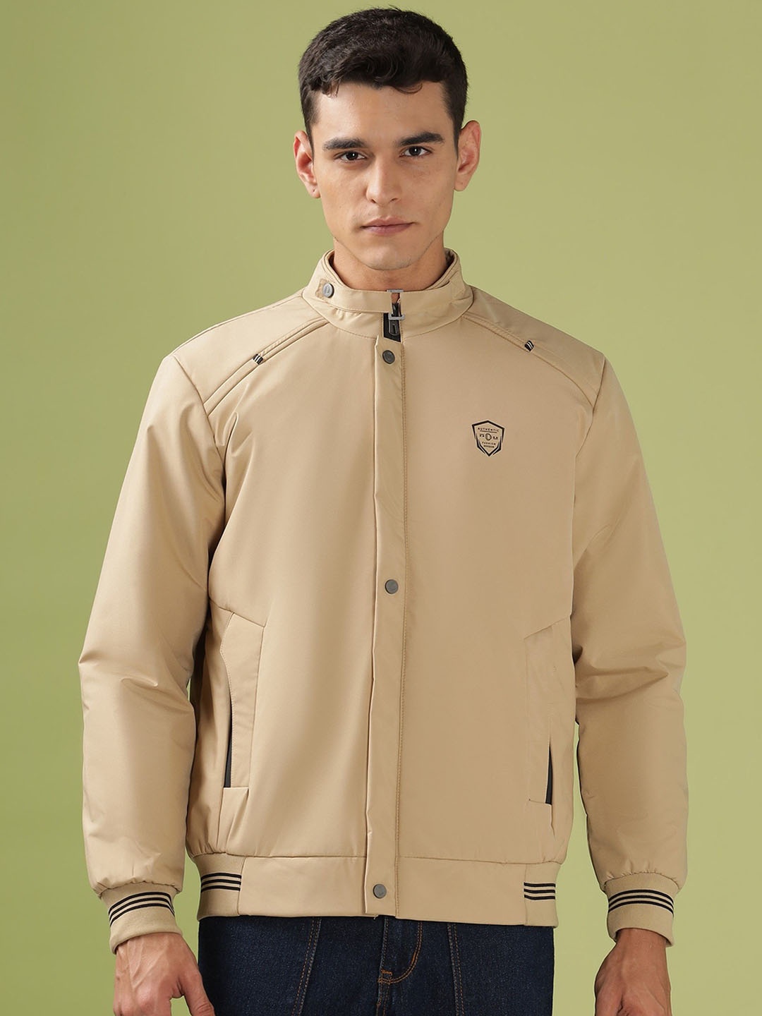 

Dollar Men Lightweight Bomber Jacket, Beige