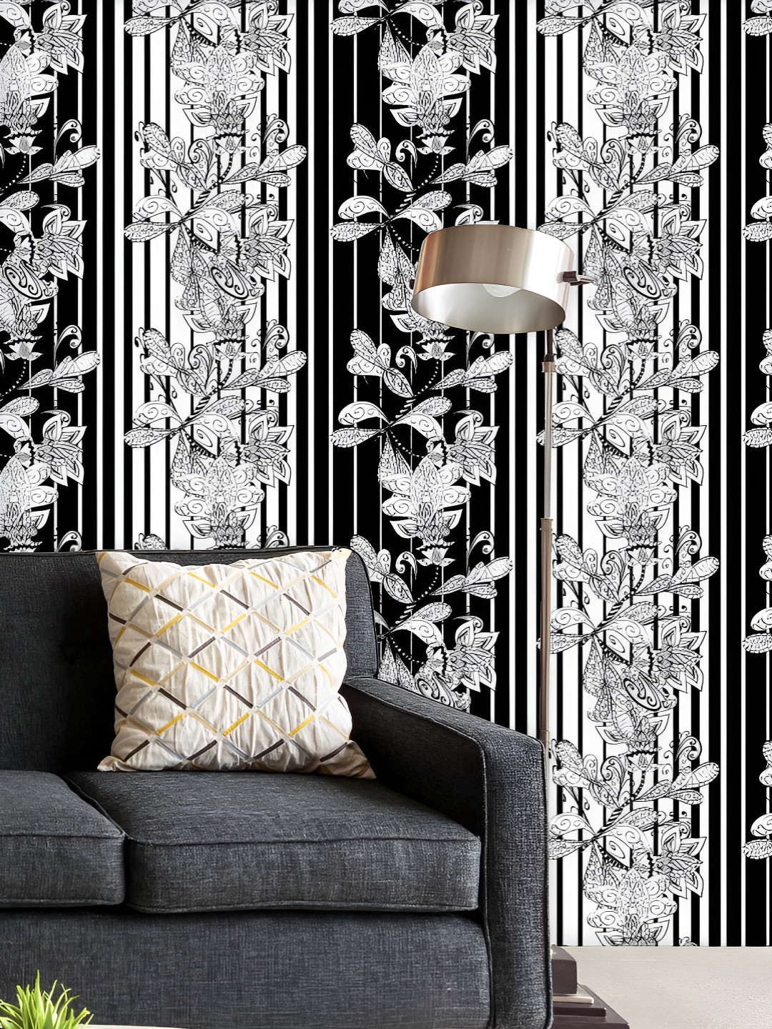 

ArtzFolio Printed UV-Resistant Anti-Bacterial Watercolor Pattern Peel & Stick Wallpaper, Multi