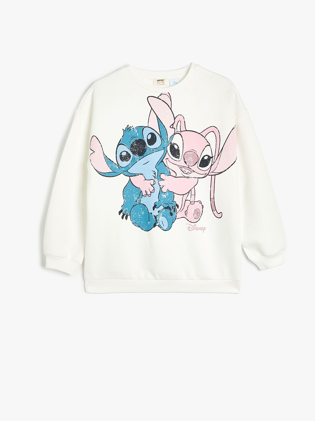 

Koton Girls Cotton Graphic Printed Round Neck Long Sleeves Sweatshirt, Beige