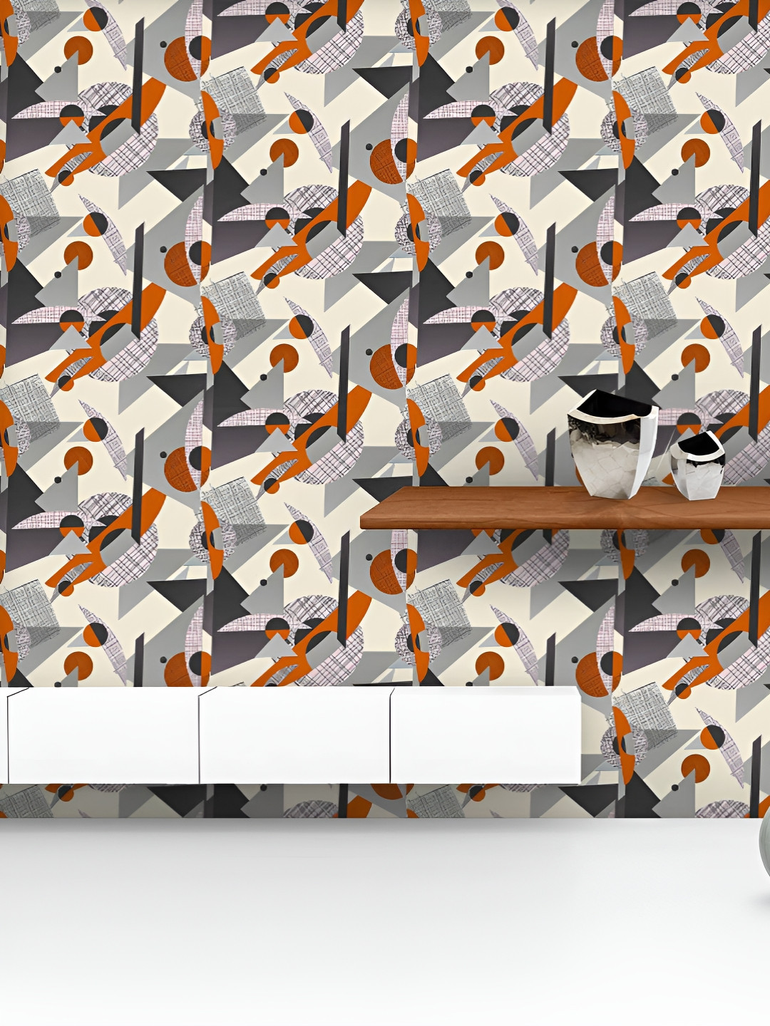

ArtzFolio Printed UV-Resistant Anti-Bacterial Geometric Abstract Peel & Stick Wallpaper, Multi