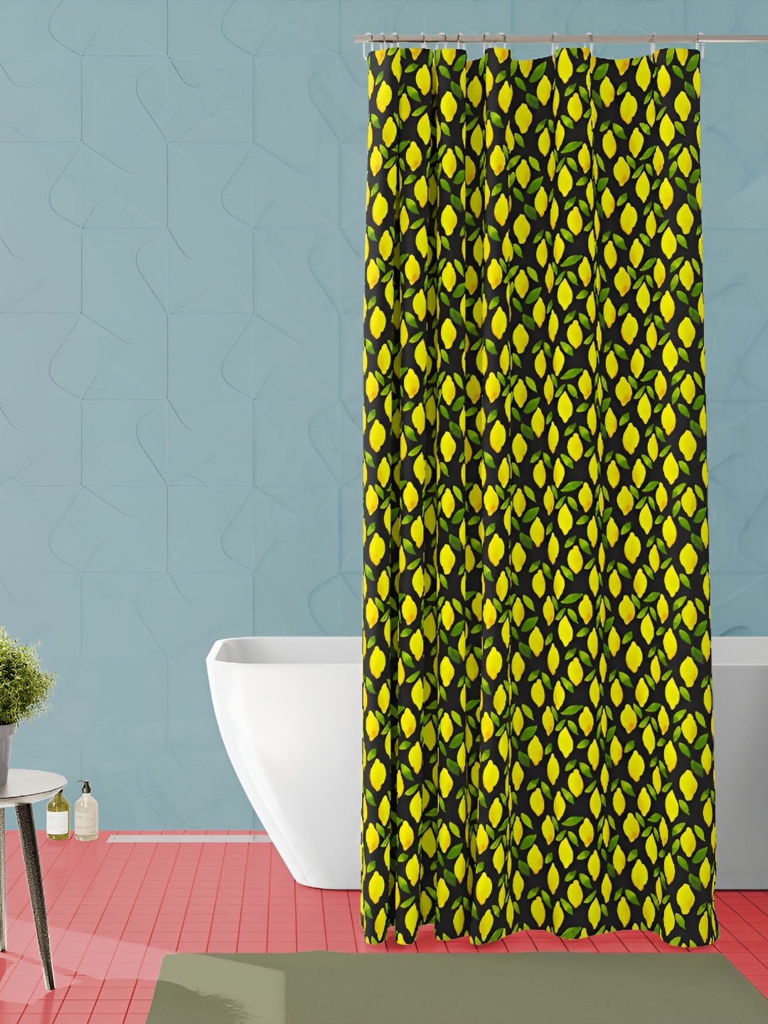 

ArtzFolio Black & Green Abstract Printed Waterproof Shower Curtain