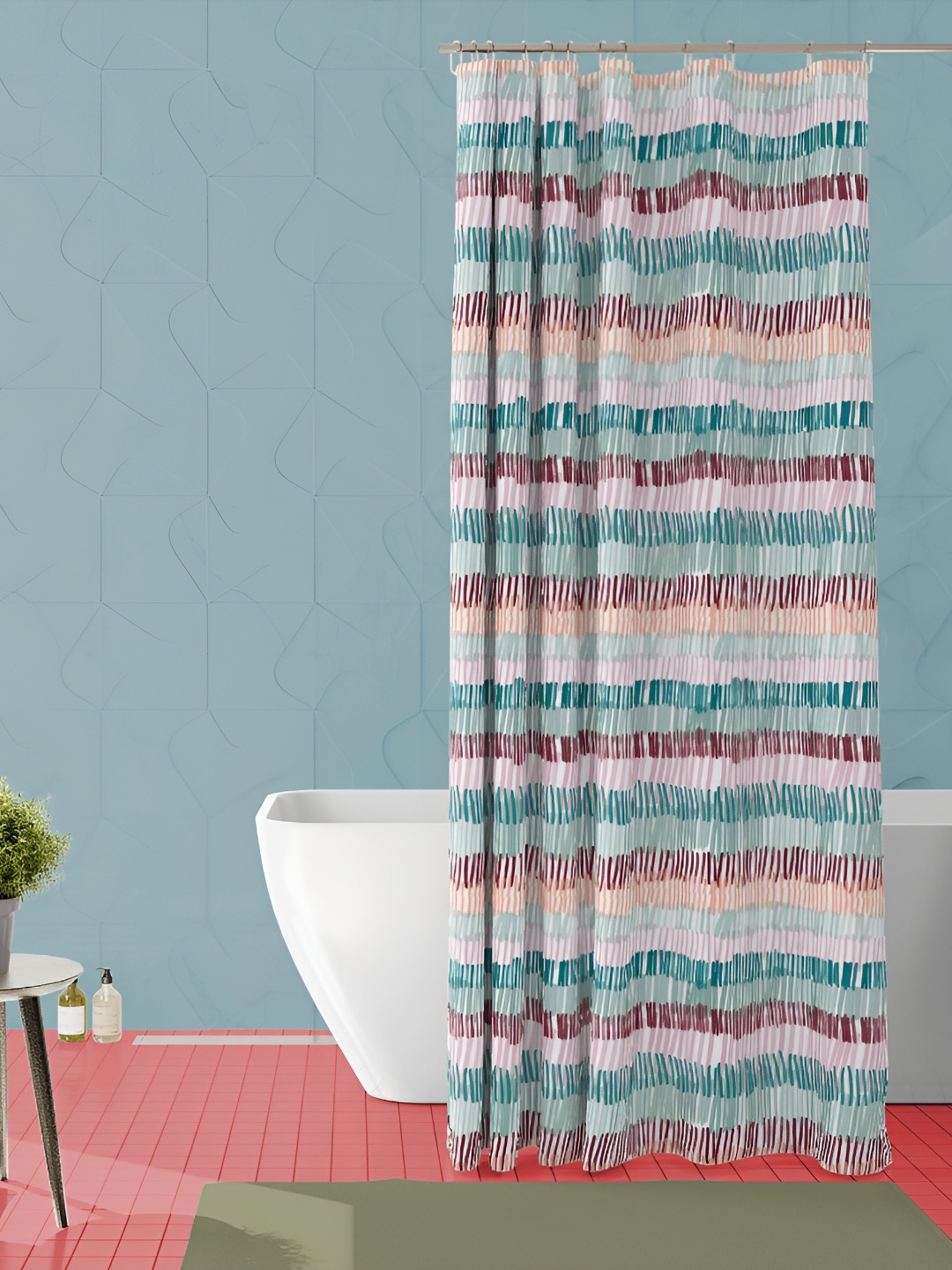 

ArtzFolio Single Piece Waterproof Polyester Shower Curtain, Multi