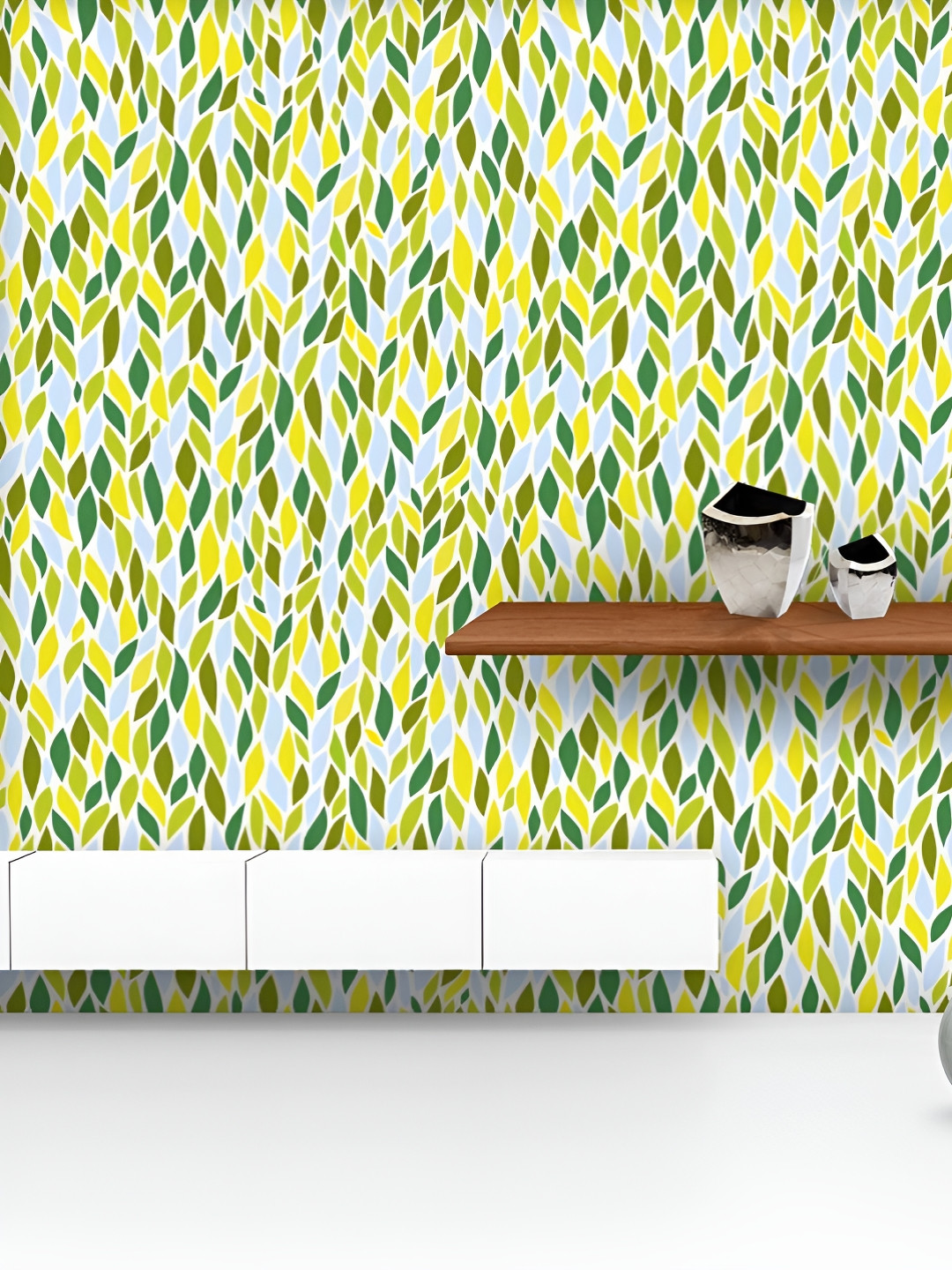 

ArtzFolio Printed UV-Resistant Anti-Bacterial Leaf Art D6Peel & Stick Wallpaper, Multi