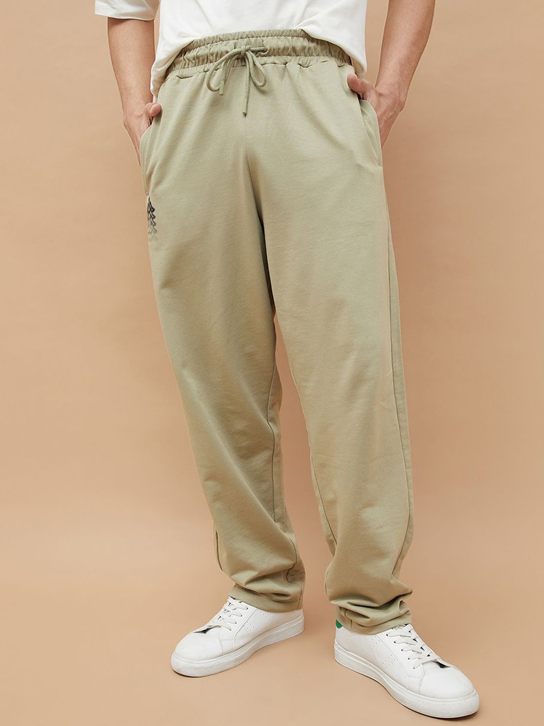 

Kappa Men Mid-Rise Track Pants, Olive