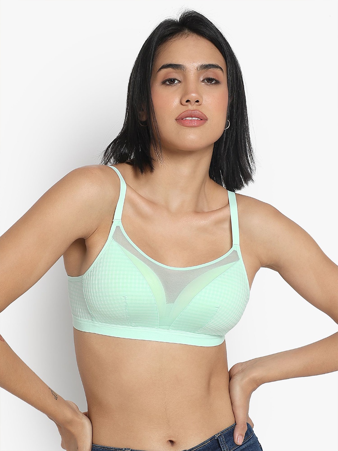 

PARKHA Full Coverage Lightly Padded Everyday Bra, Blue