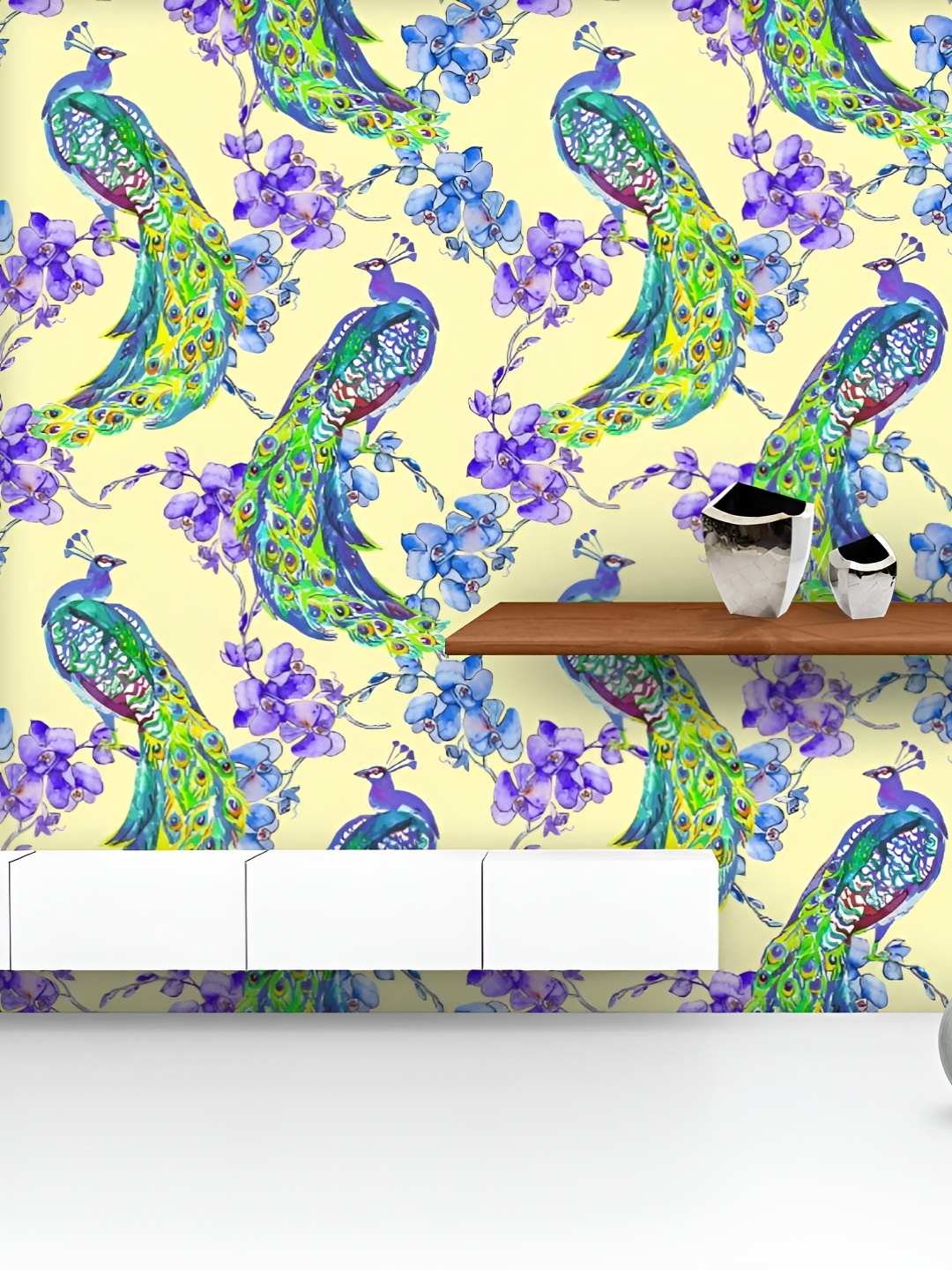 

ArtzFolio Printed UV-Resistant Anti-Bacterial Tropical Pattern Peel & Stick Wallpaper, Multi