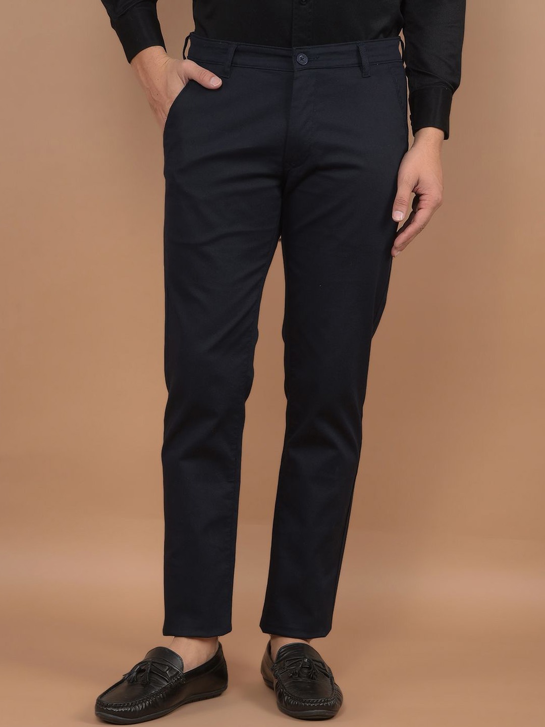 

Canary London Men Smart Slim Fit Wrinkle Free Chinos Trousers, Navy blue