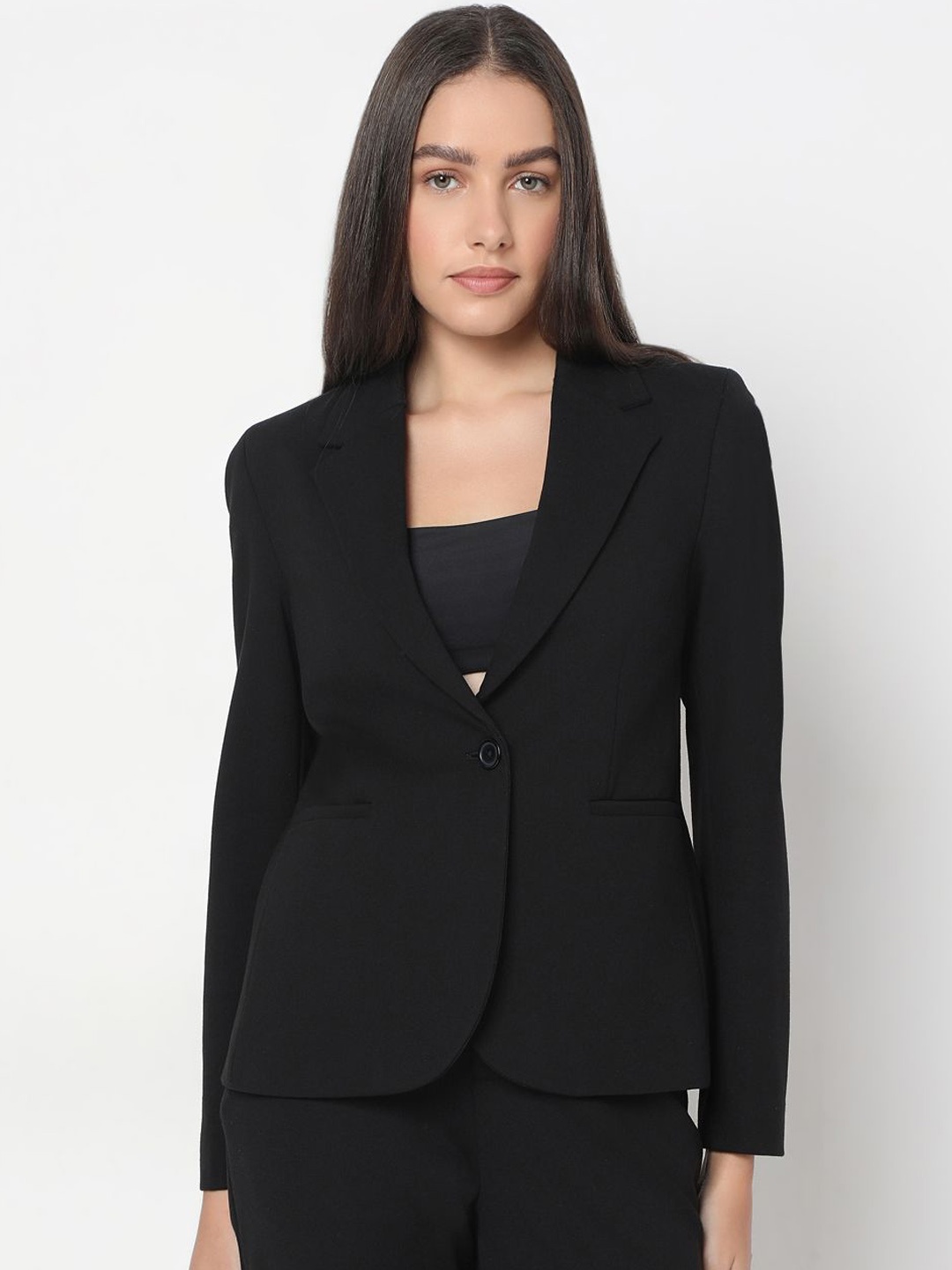 

Vero Moda Tailored-Fit Single Breasted Blazer, Black