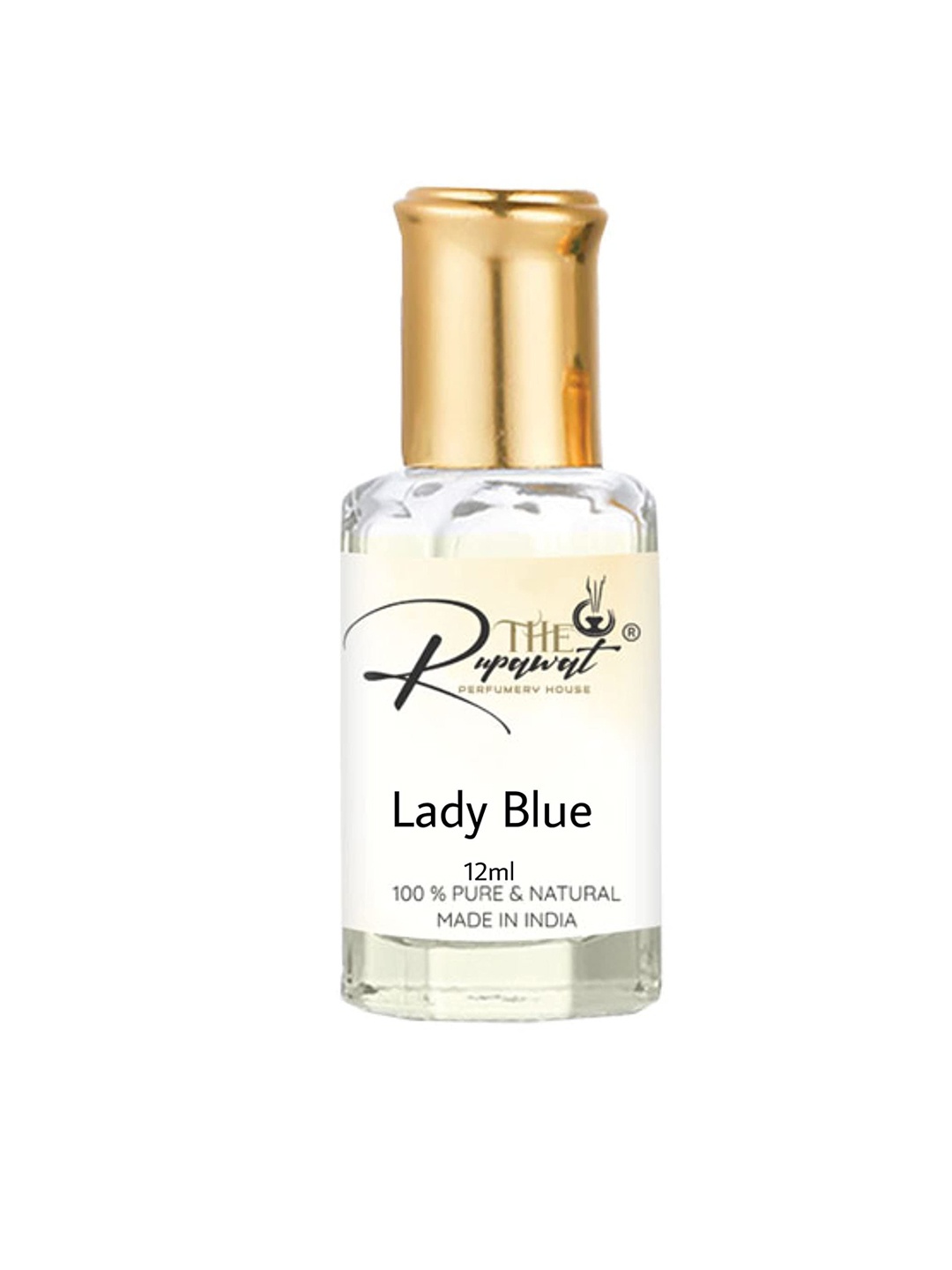 

THE RUPAWAT Perfumery House Lady Blue Alcohol Free Attar - 12 ml, Transparent