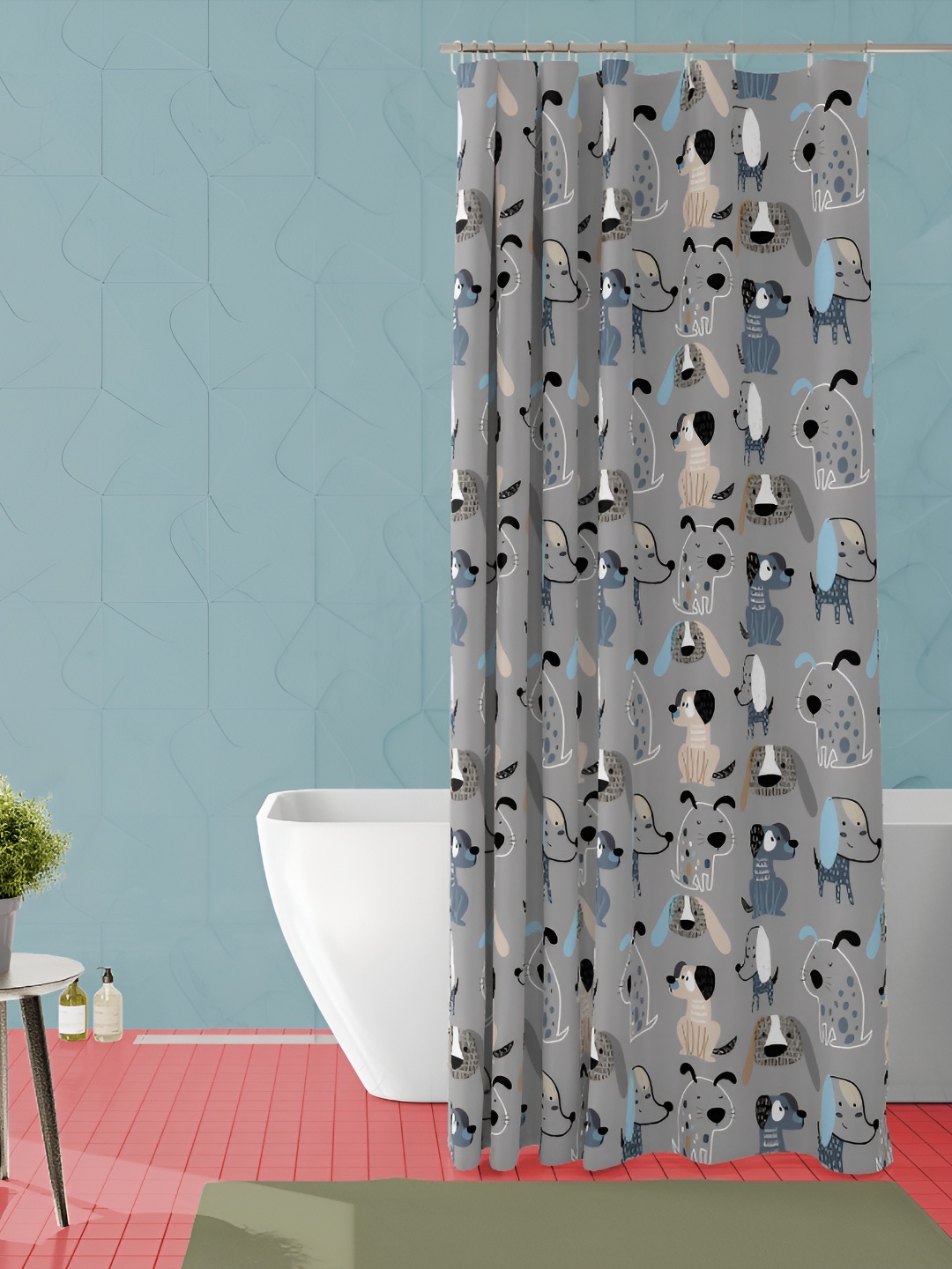 

ArtzFolio Black & White Printed Waterproof Shower Curtain