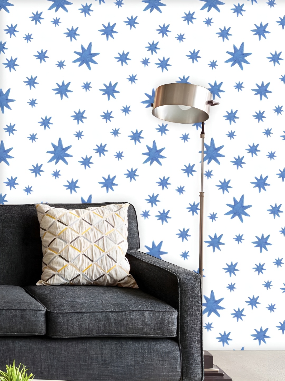 

ArtzFolio Printed UV-Resistant Anti-Bacterial Watercolor StarsPeel & Stick Wallpaper, Multi