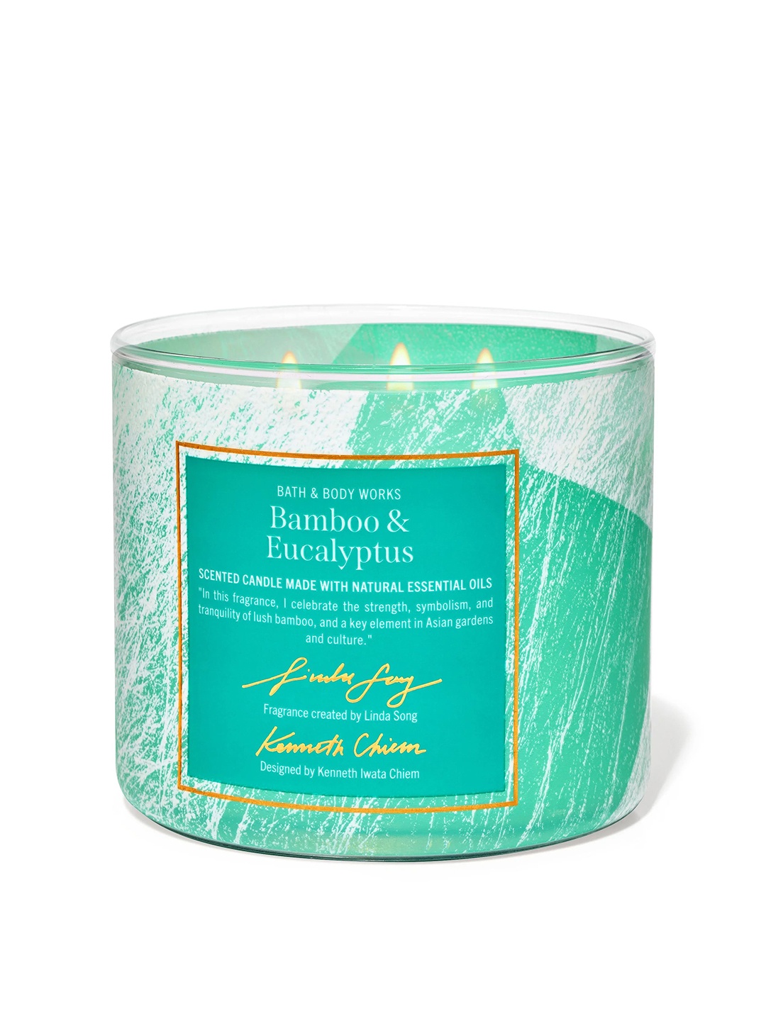 

Bath & Body Works Bamboo & Eucalyptus 3-Wick Candle - 411g, Blue