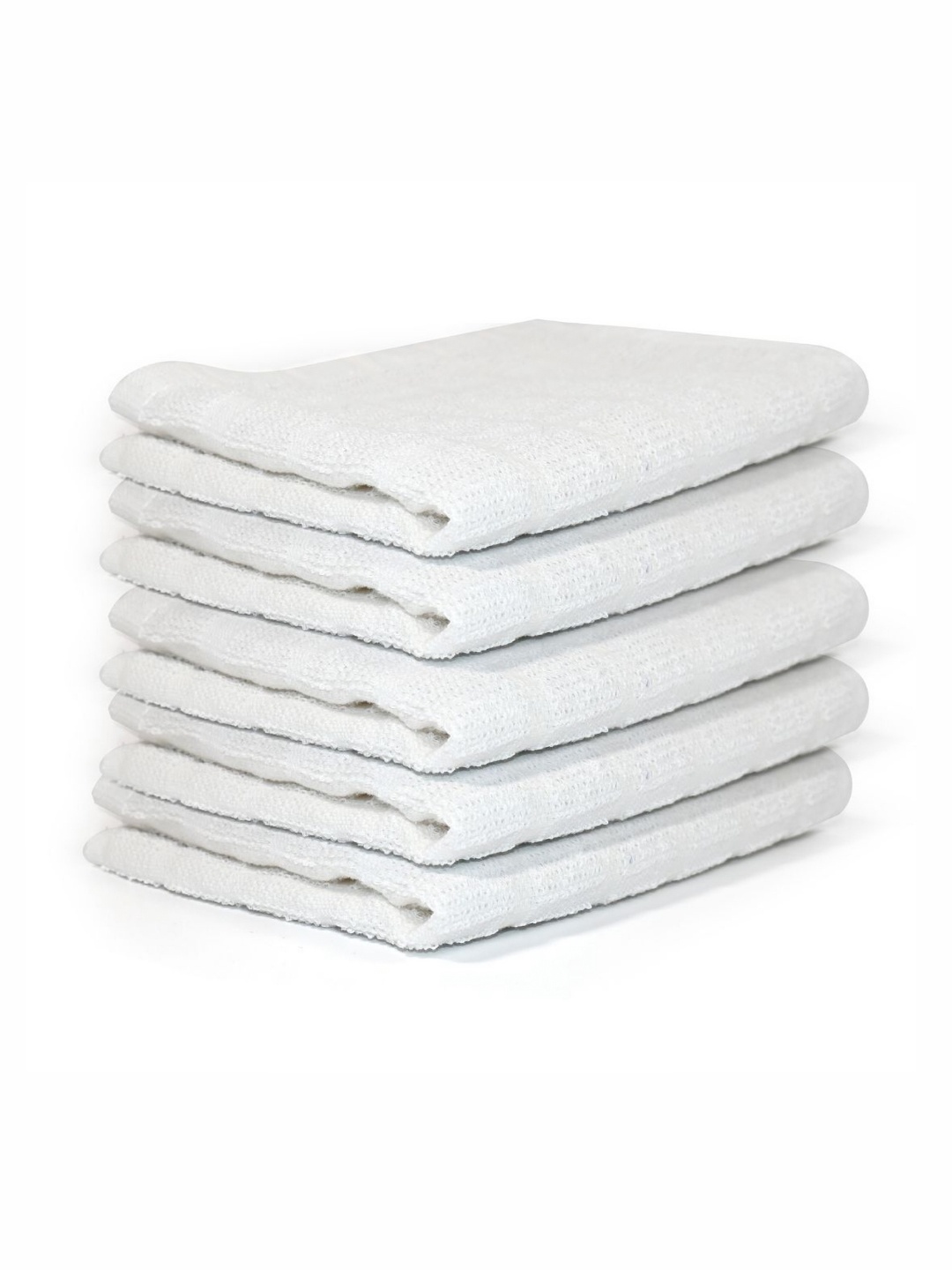 

PRAKARTIK White 5 Pieces Textured Cotton Kitchen Towels