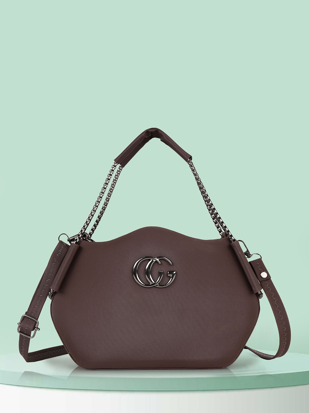 

YOYOWING Structured Sling Bag with Fringed, Brown