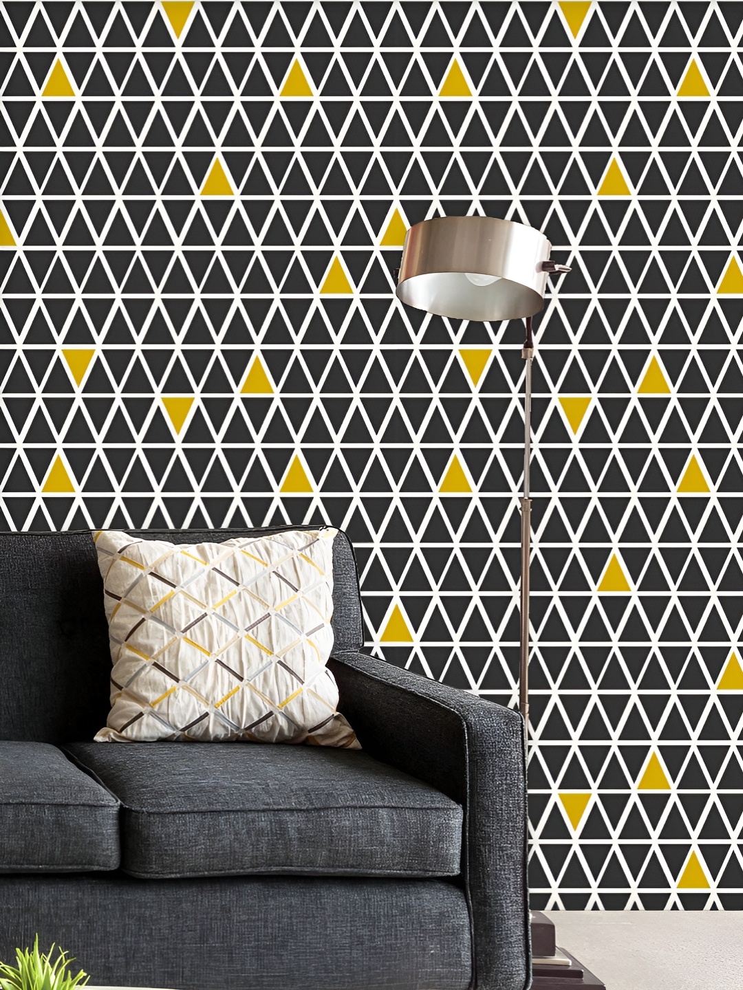 

ArtzFolio Printed UV-Resistant Anti-Bacterial Abstract Triangles Peel & Stick Wallpaper, Multi