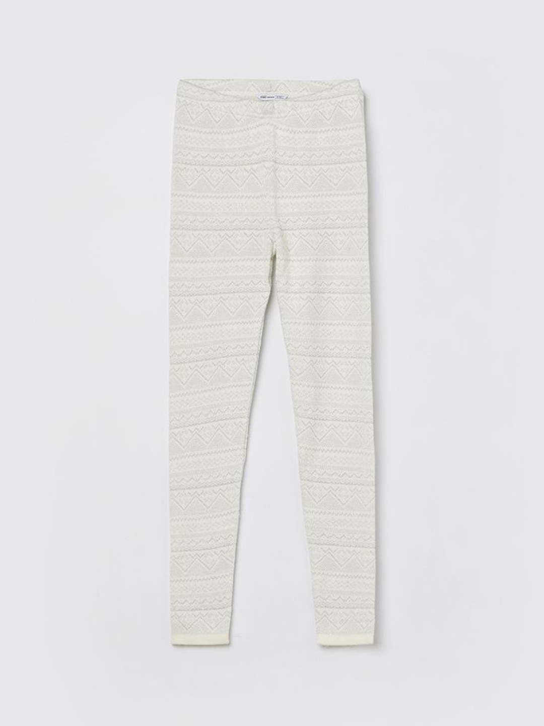 

Fame Forever by Lifestyle Girls Self Design Ankle-Length Leggings, Off white