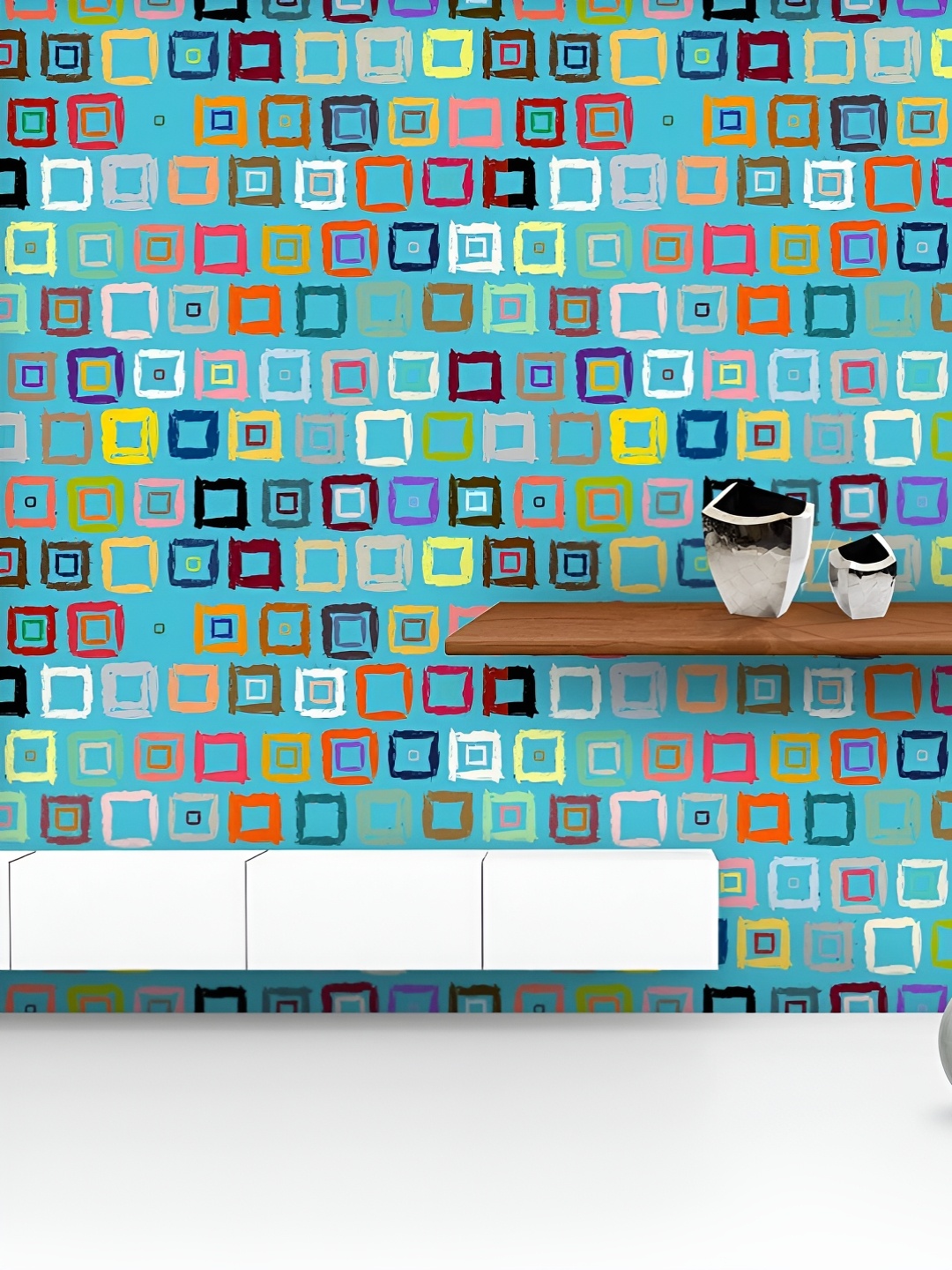 

ArtzFolio Printed UV-Resistant Anti-Bacterial Geometric Pattern Peel & Stick Wallpaper, Multi