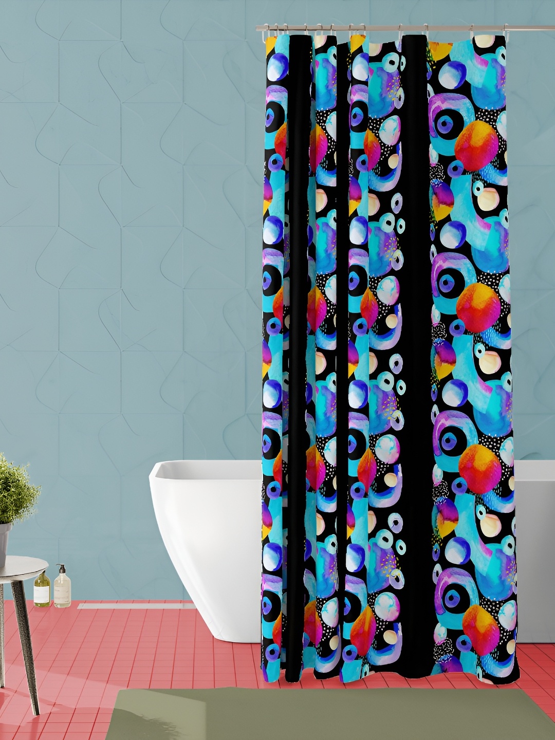 

ArtzFolio Single Piece Waterproof Polyester Shower Curtain, Multi