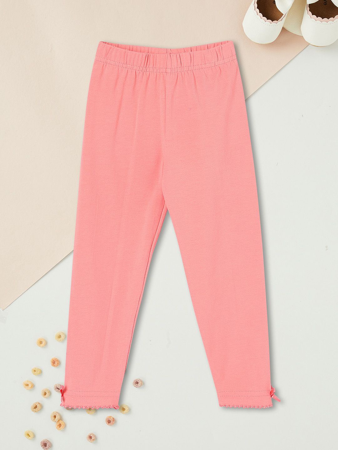 

max Girls Mid-Rise Ankle-Length Leggings, Peach