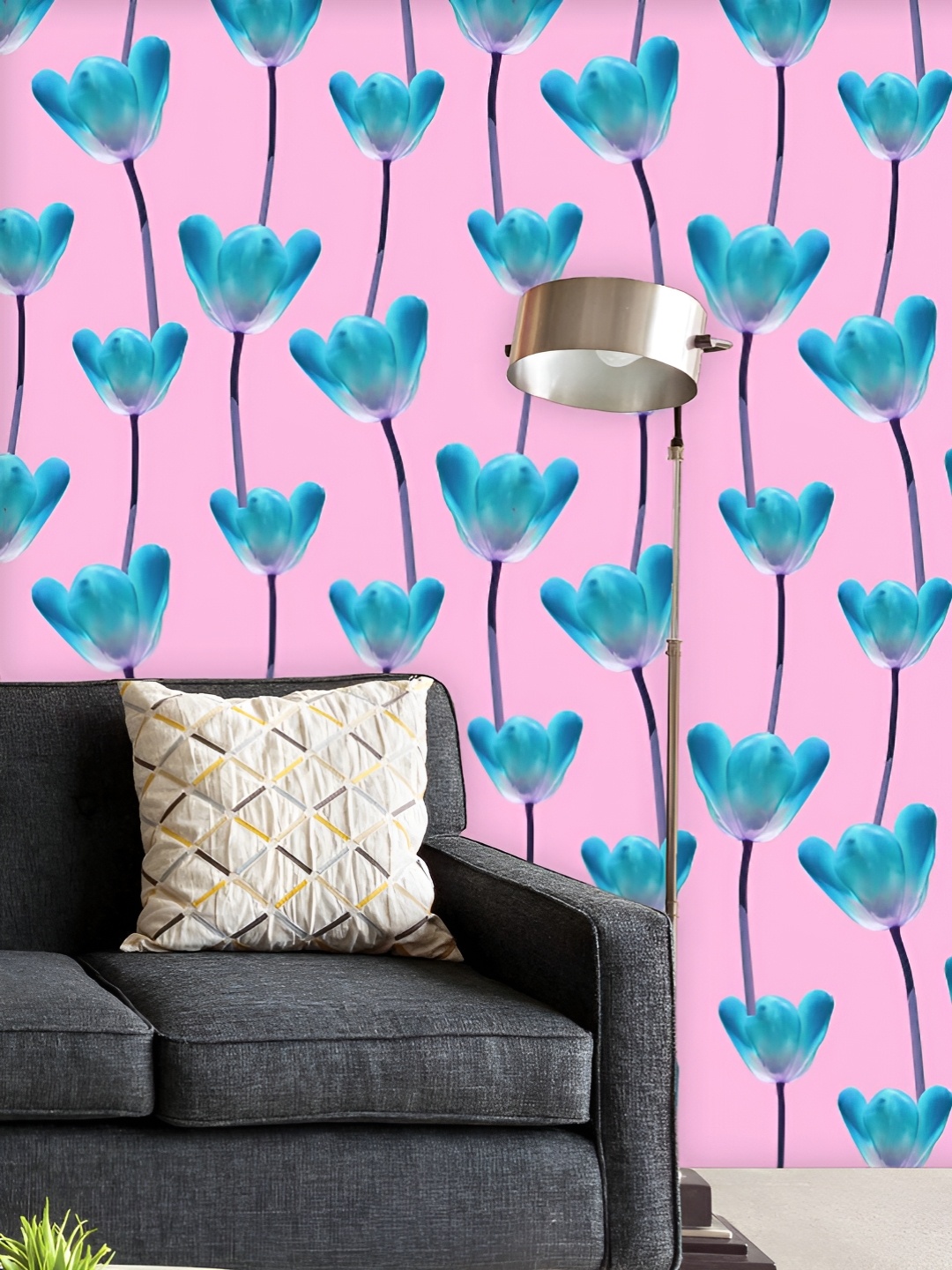 

ArtzFolio Printed UV-Resistant Anti-Bacterial D Tulips Pattern Peel & Stick Wallpaper, Multi