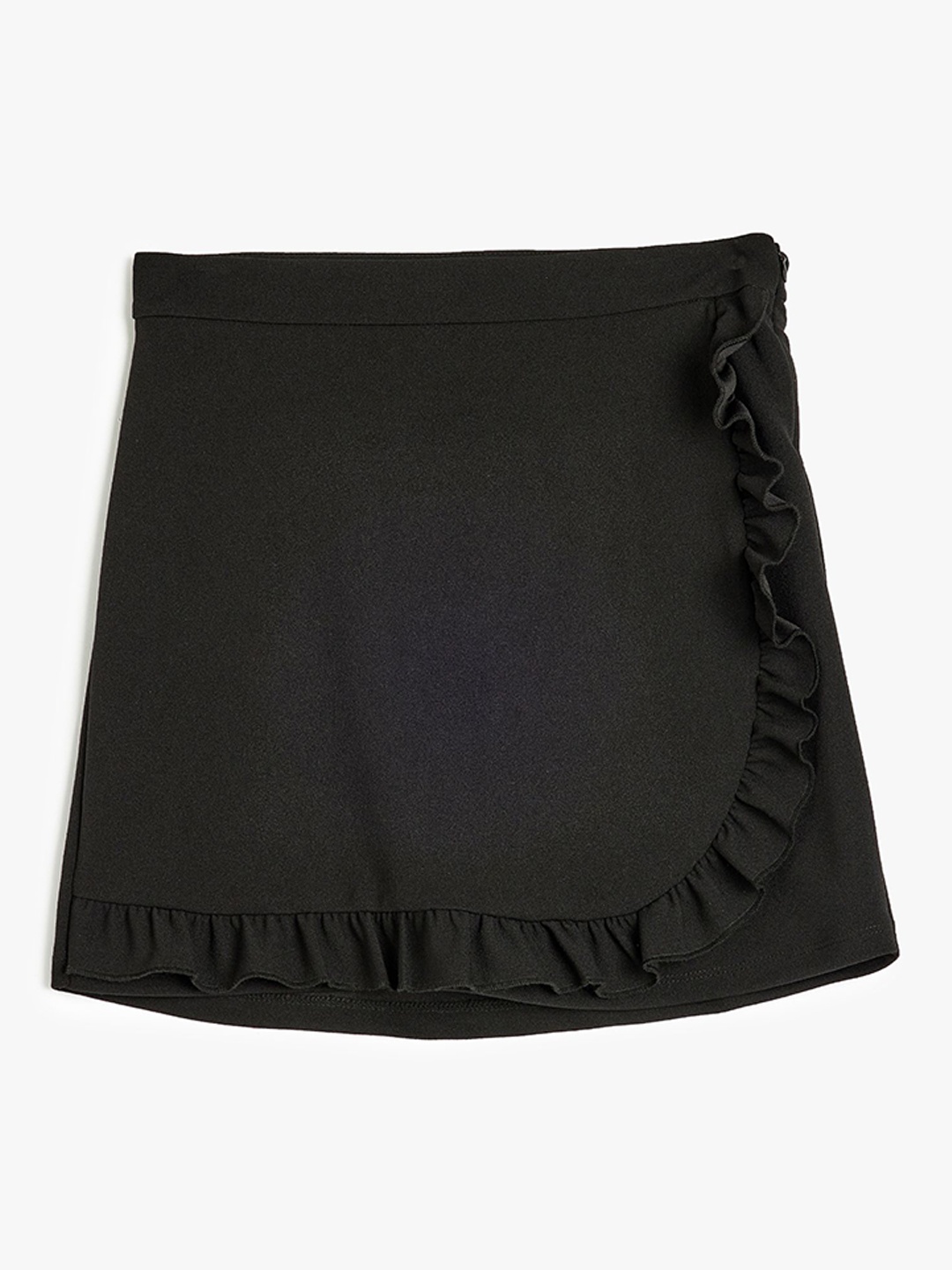 

Koton Girls Ruffle Detail A-Line Mini Skirt, Black