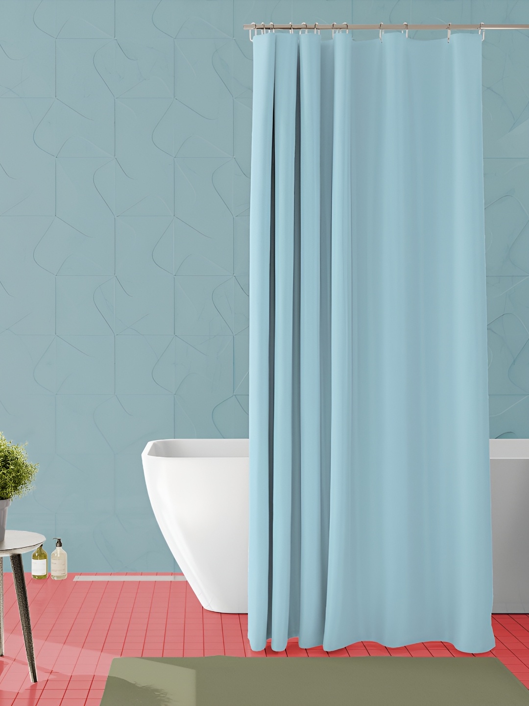 

ArtzFolio Blue Waterproof Shower Curtain