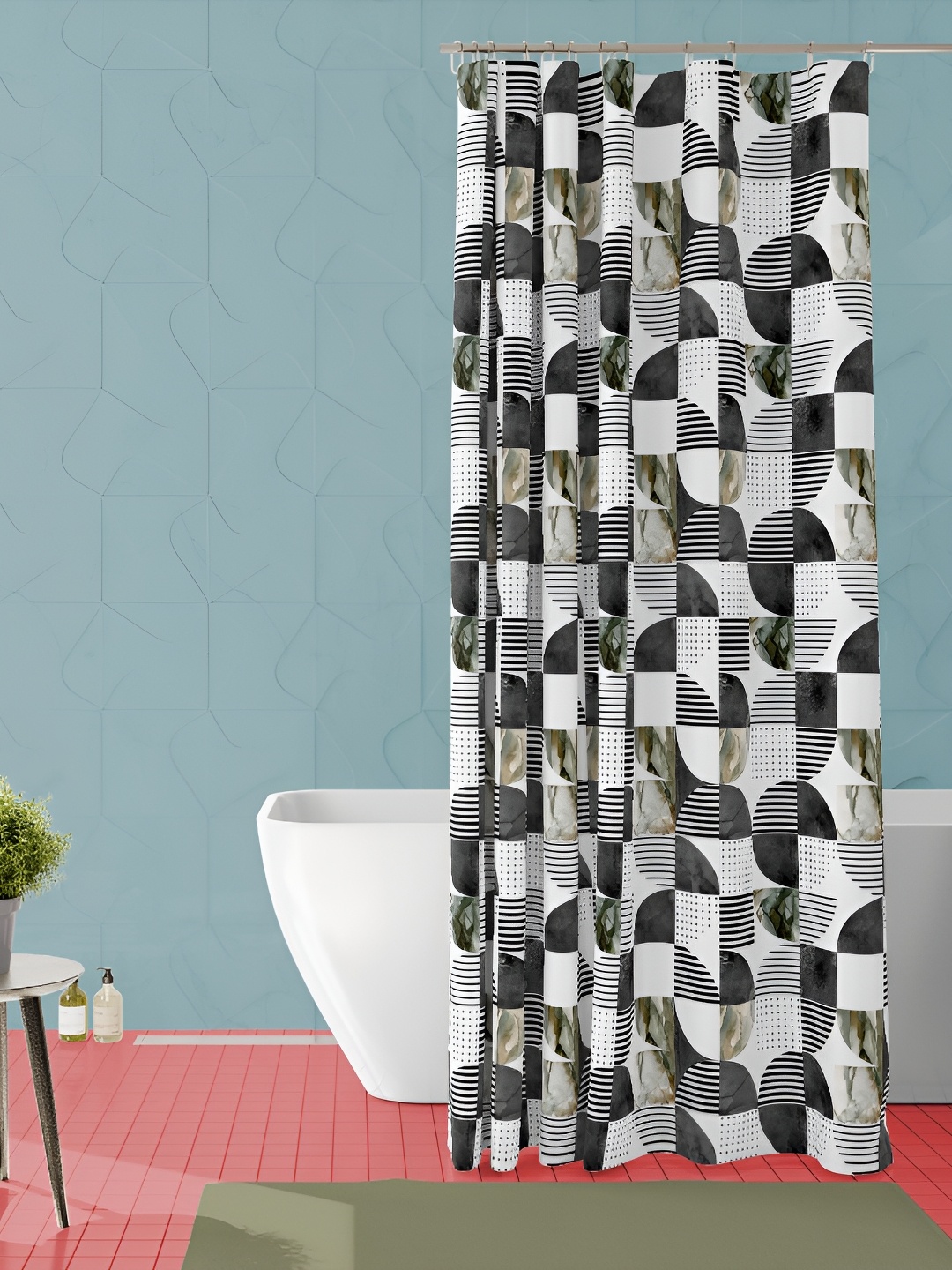 

ArtzFolio Single Piece Waterproof Polyester Shower Curtain, Multi