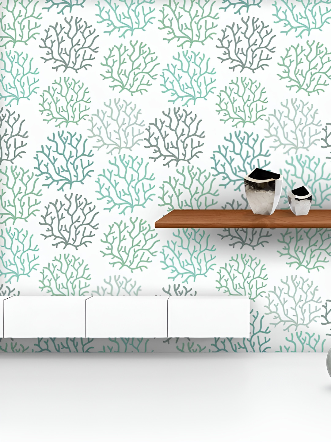 

ArtzFolio Printed UV-Resistant Anti-Bacterial Spring Leaves Peel & Stick Wallpaper, Multi