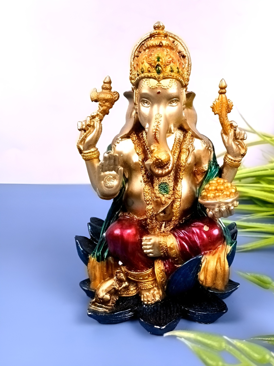 

apka mart Gold-Toned Religious Idol Showpiece