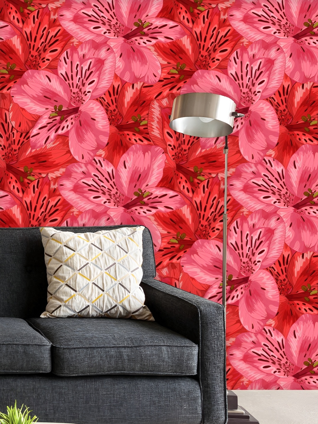 

ArtzFolio Printed UV-Resistant Anti-Bacterial Alstroemeria Flower Peel & Stick Wallpaper, Multi