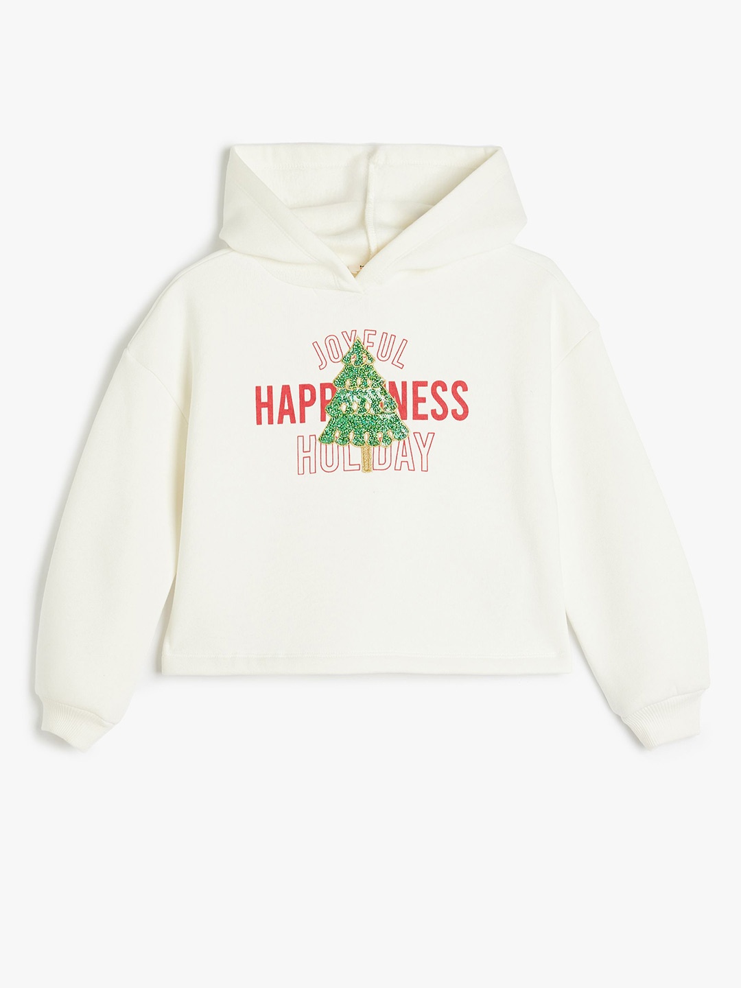 

Koton Girls Cotton Alphanumeric Printed Sweatshirt, Beige