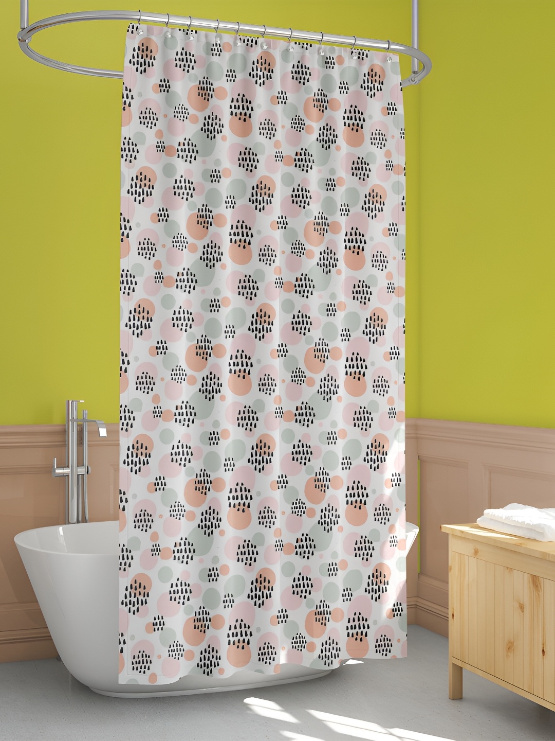 

ArtzFolio Single Piece Waterproof Polyester Shower Curtain, Multi