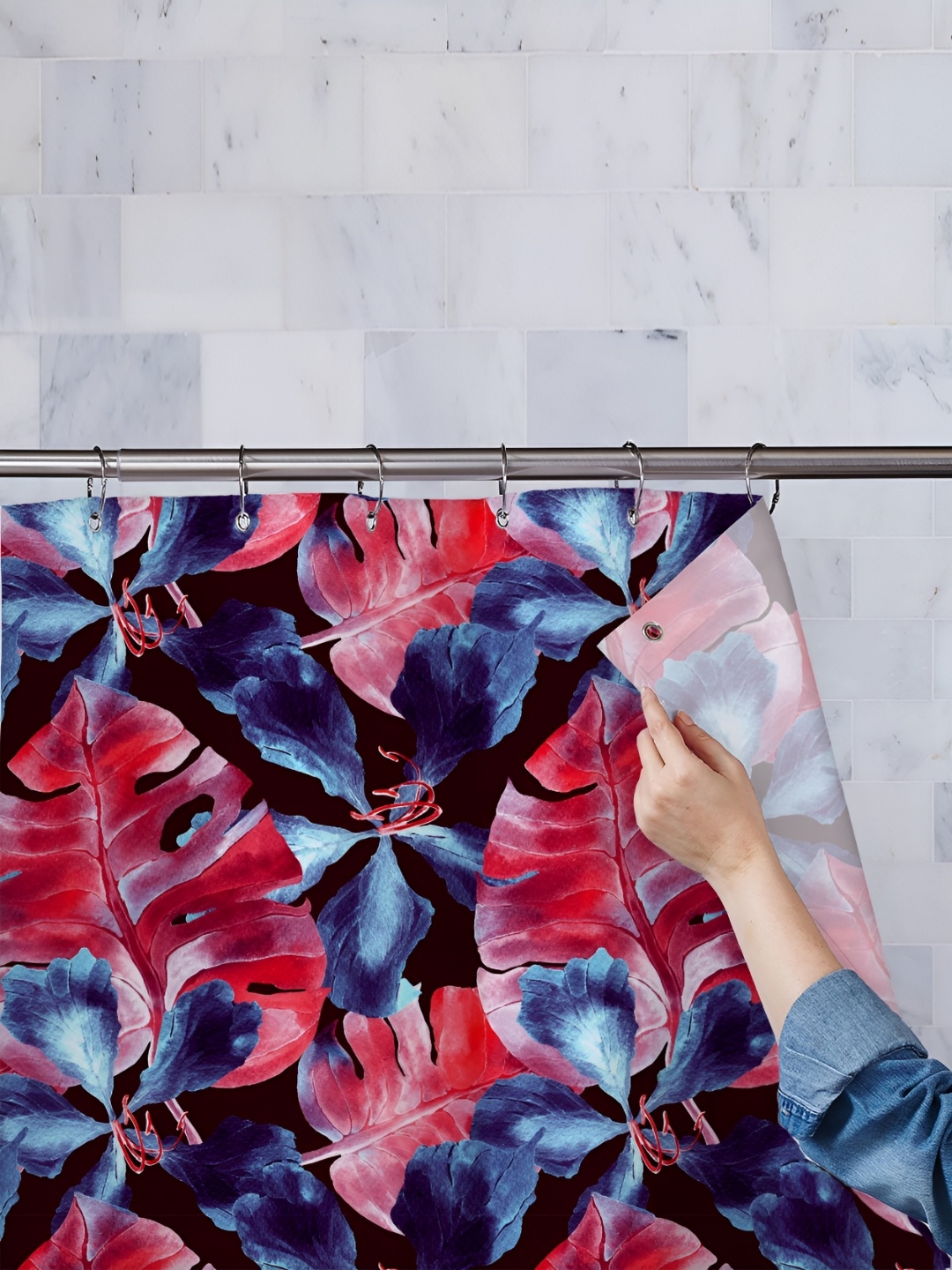 

ArtzFolio Single Piece Waterproof Polyester Shower Curtain, Multi