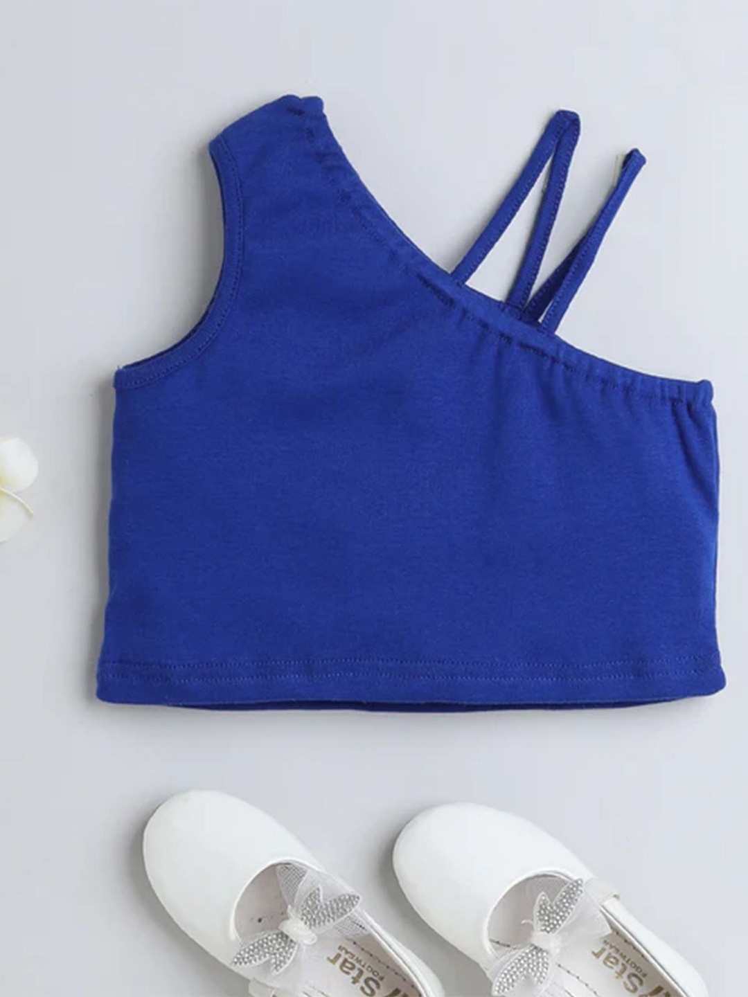 

taffykids Girls Shoulder Straps Crop Top, Blue