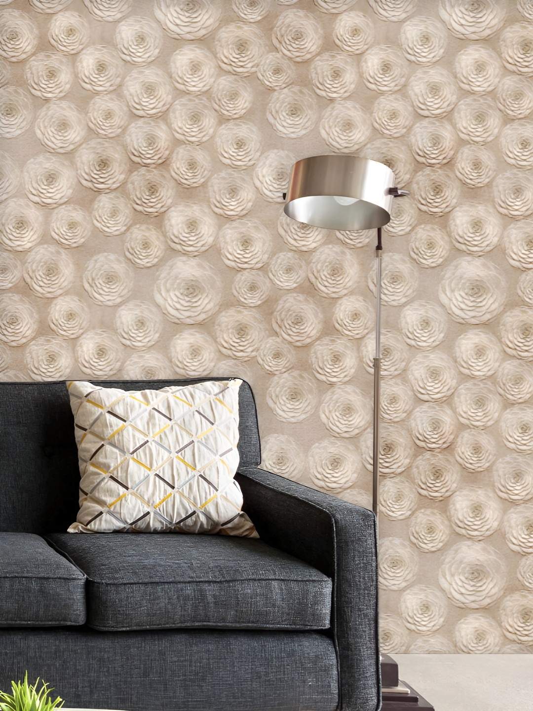 

ArtzFolio Printed UV-Resistant Anti-Bacterial 3D Flowers Pattern Peel & Stick Wallpaper, Multi