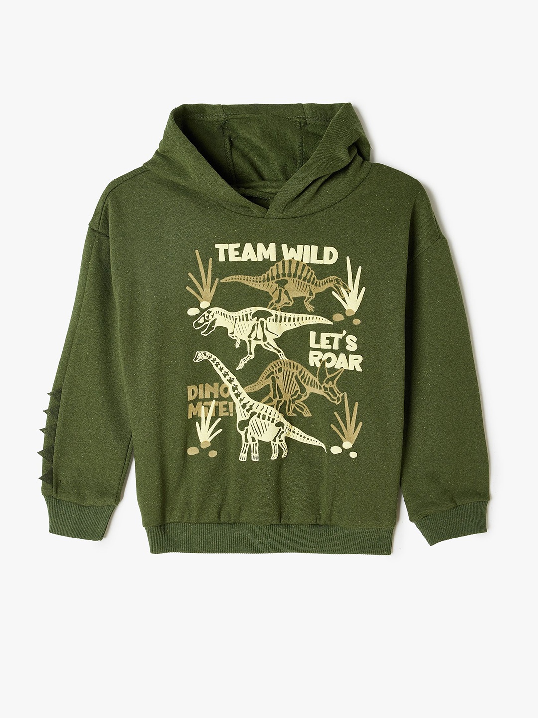

Koton Boys Graphic Printed Hooded Sweatshirt, Green