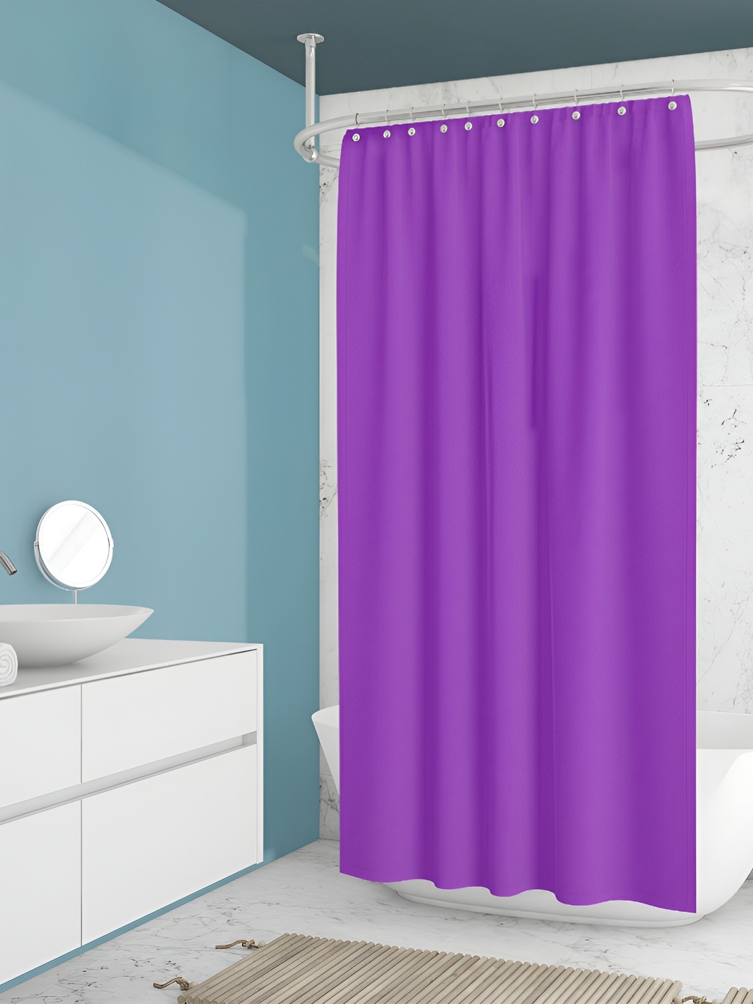 

ArtzFolio Purple Waterproof Shower Curtain