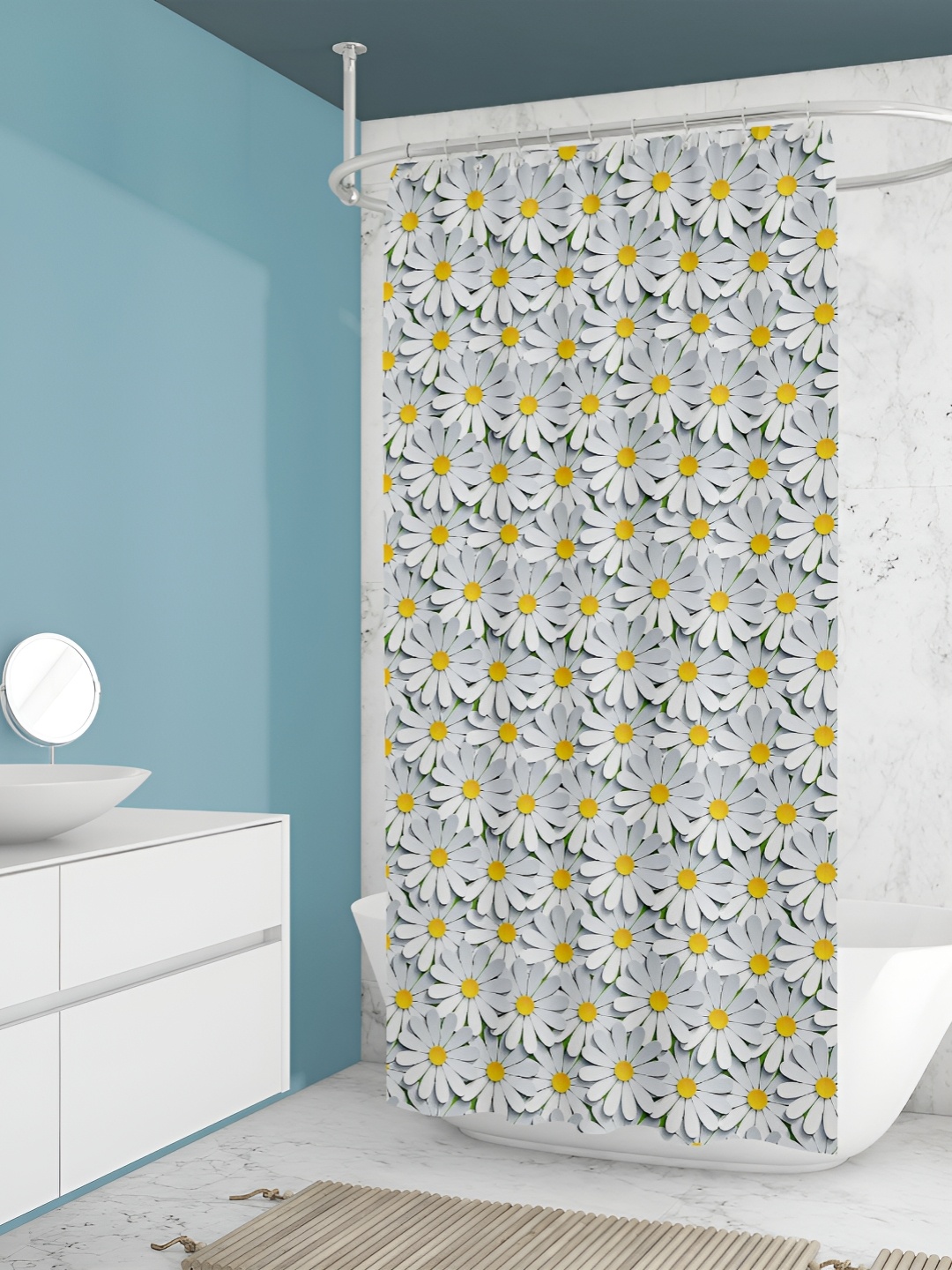 

ArtzFolio Single Piece Waterproof Polyester Shower Curtain, Multi