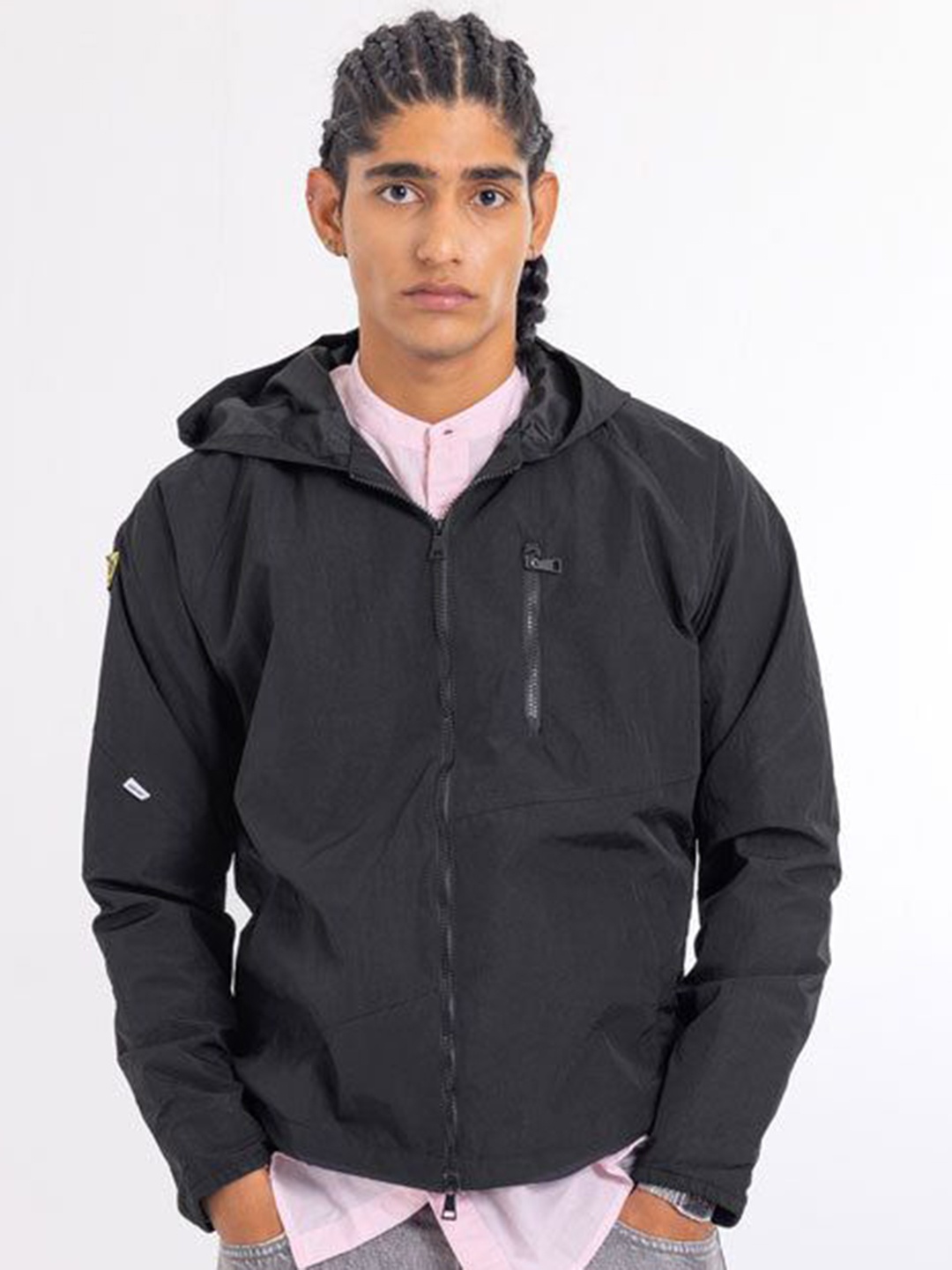 

Urban Monkey Men Patchwork Jacket, Black