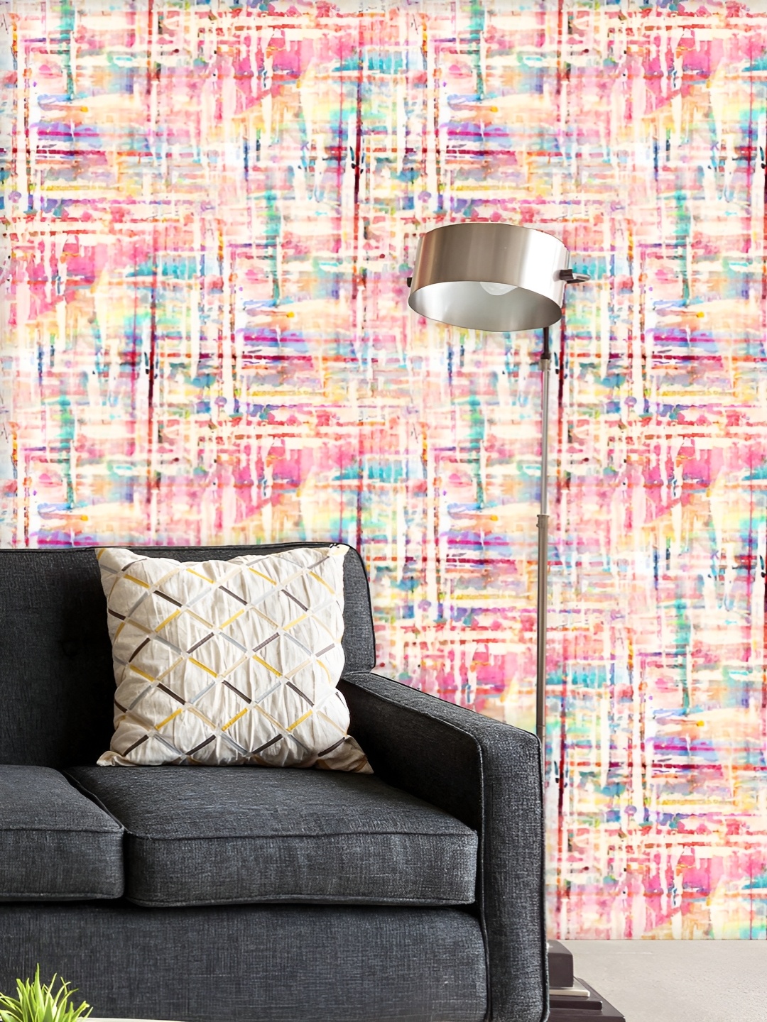 

ArtzFolio Printed UV-Resistant Anti-Bacterial Abstract Pattern Peel & Stick Wallpaper, Multi