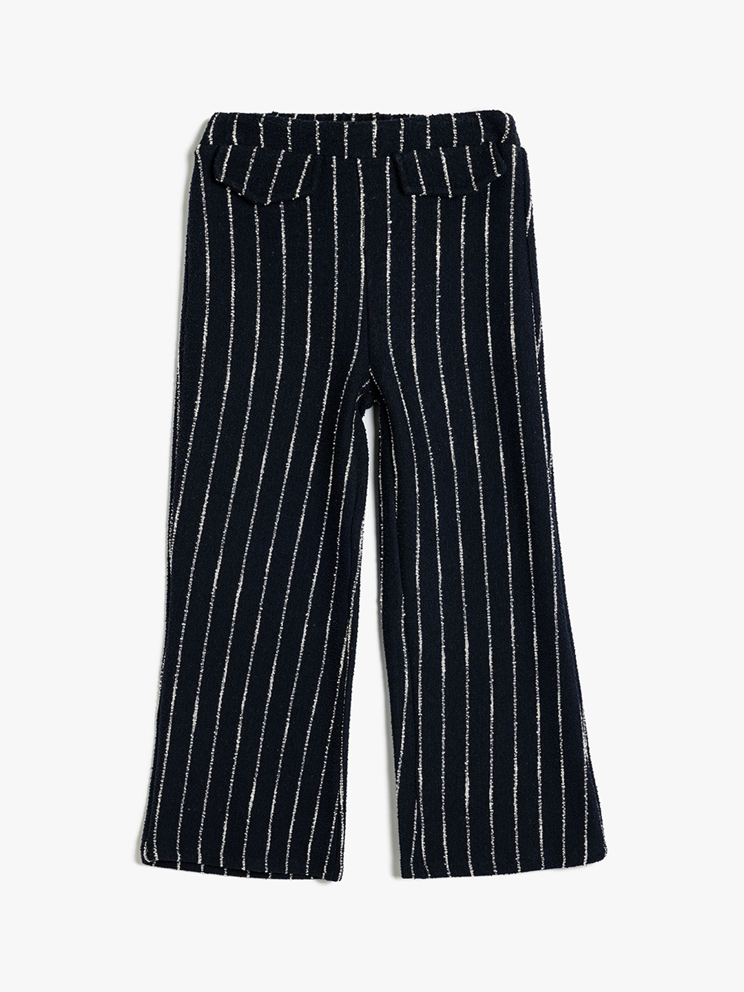 

Koton Girls Striped Mid-Rise Regular Fit Trousers, Blue