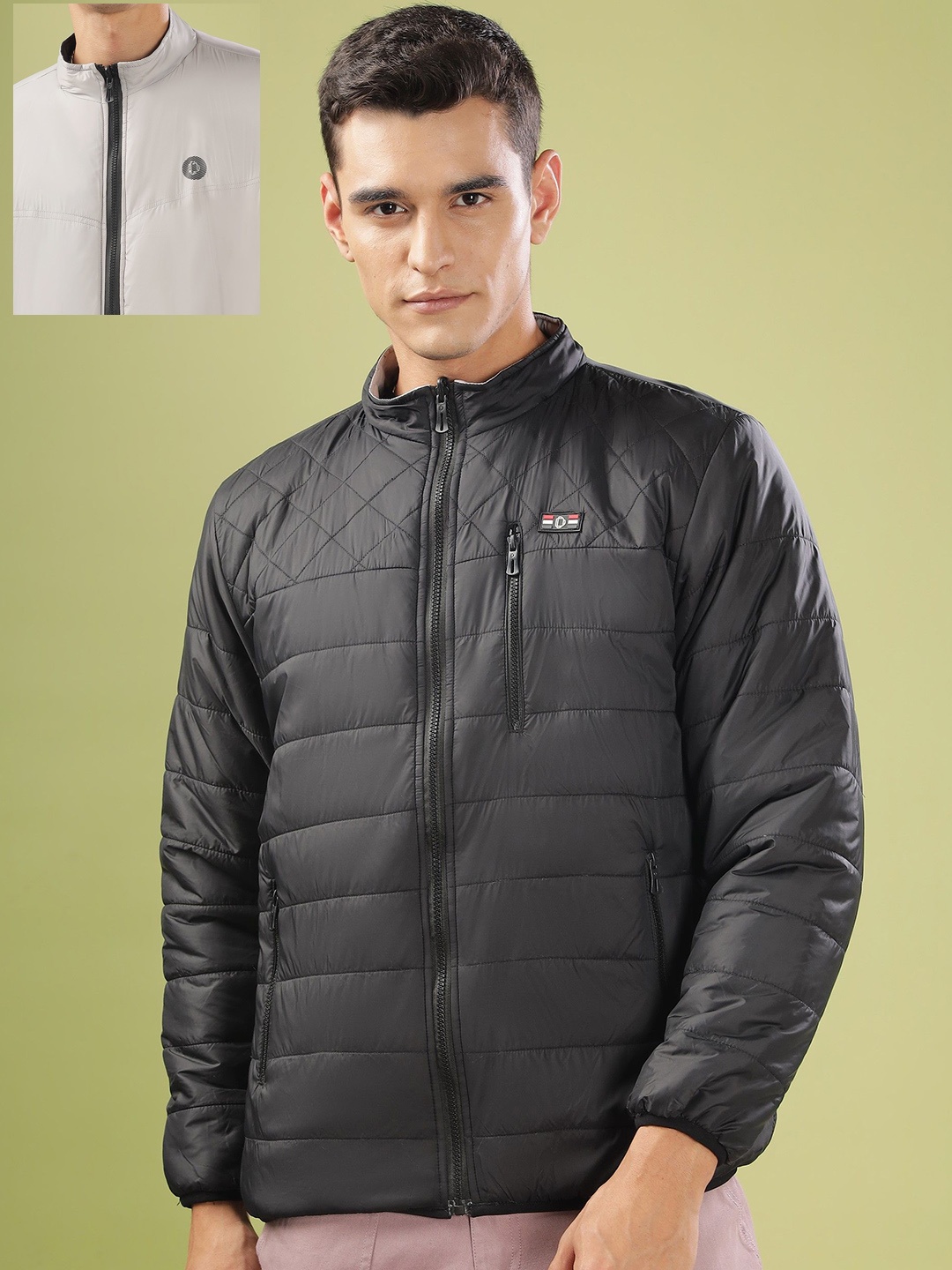 

Dollar Men Lightweight Bomber Jacket, Black